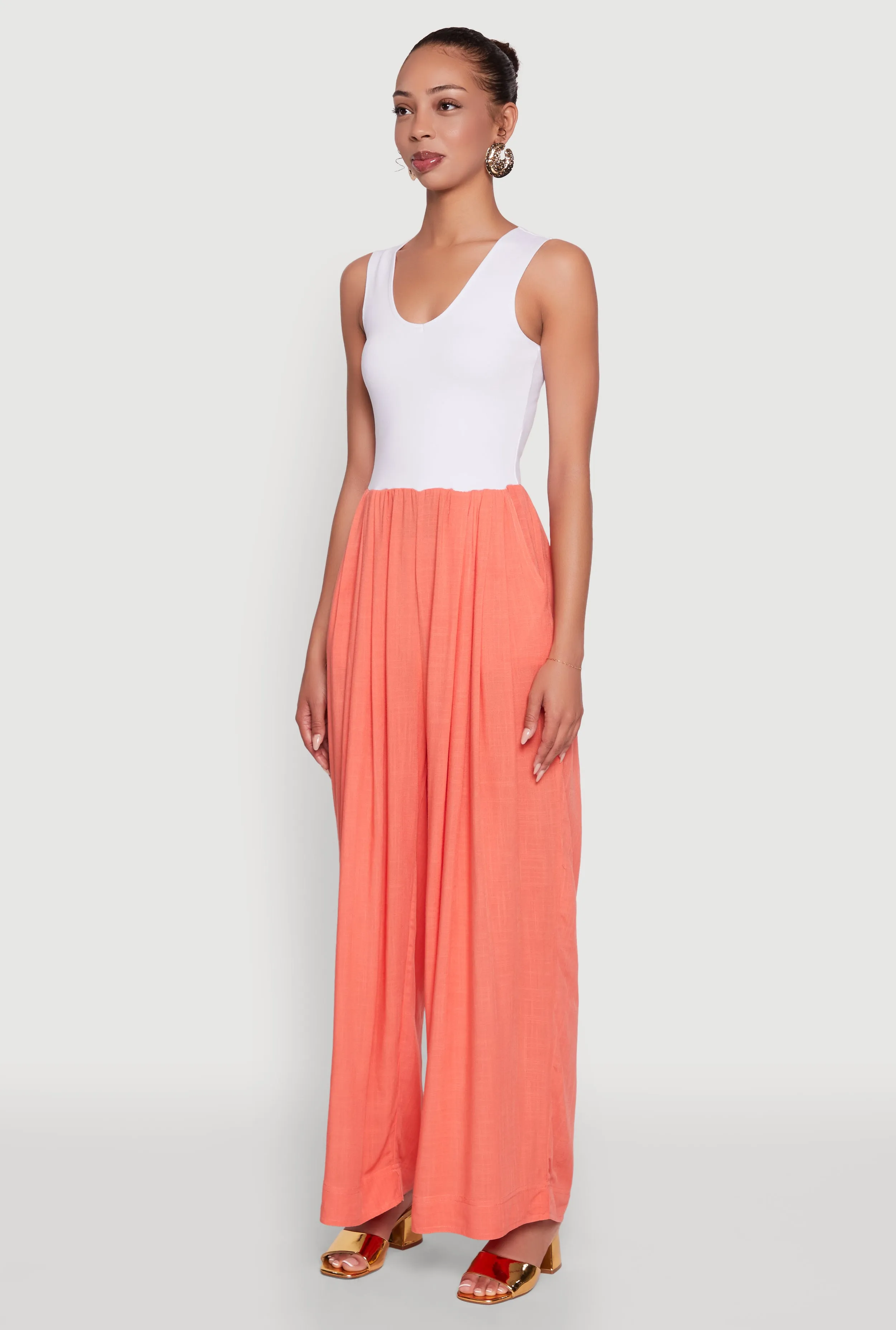 Ponte Wide Leg Pleated Jumpsuit sold by Rainbow product image thumbnail 3