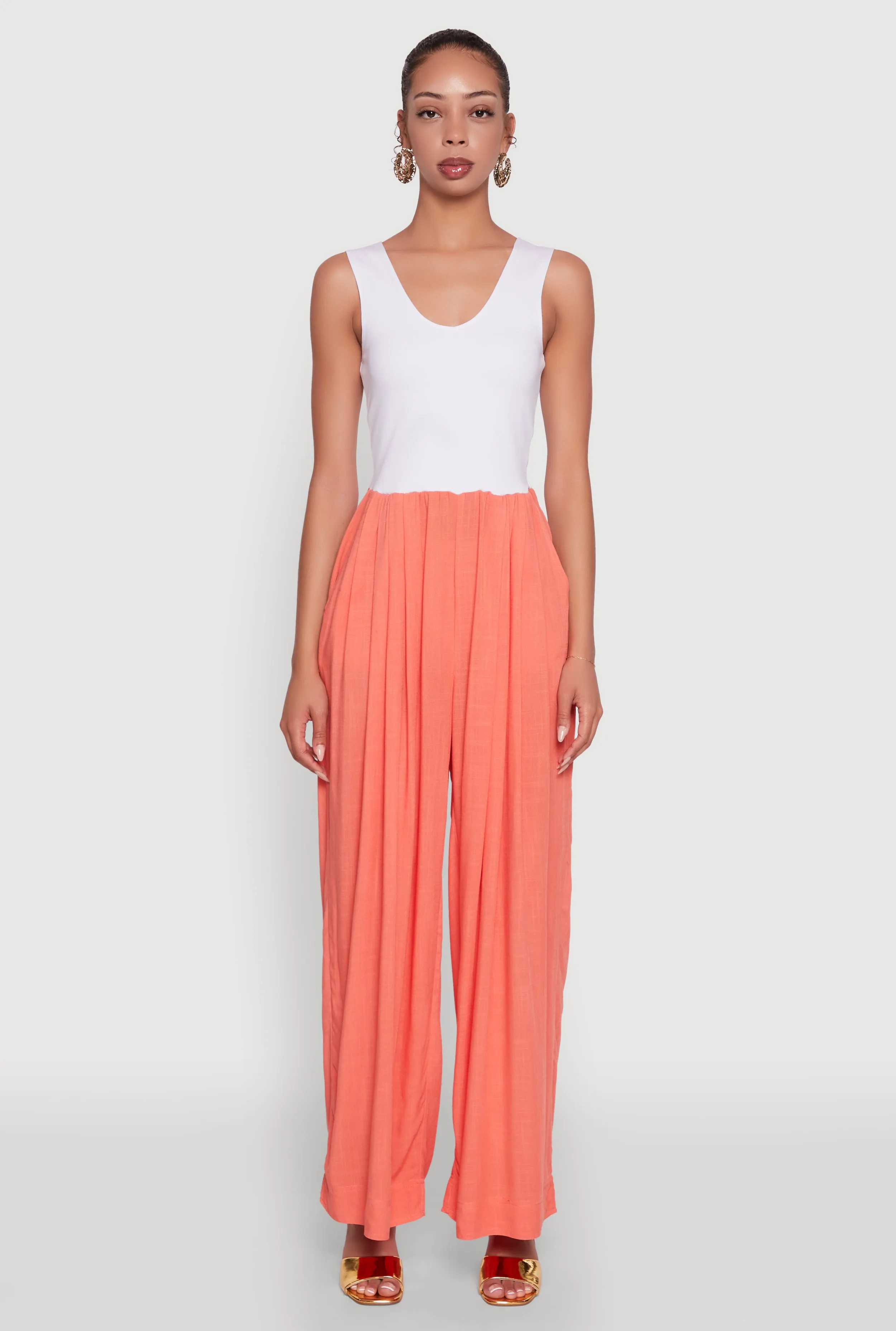 Ponte Wide Leg Pleated Jumpsuit sold by Rainbow product image thumbnail 2