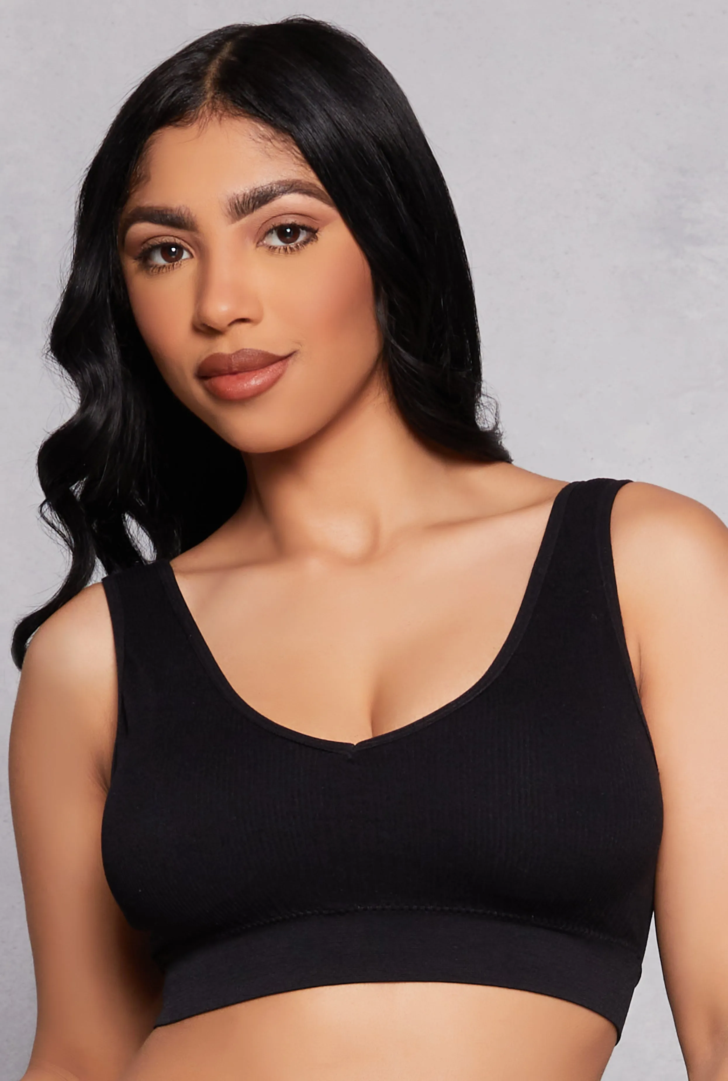 Ribbed Knit Sports Bra sold by Rainbow