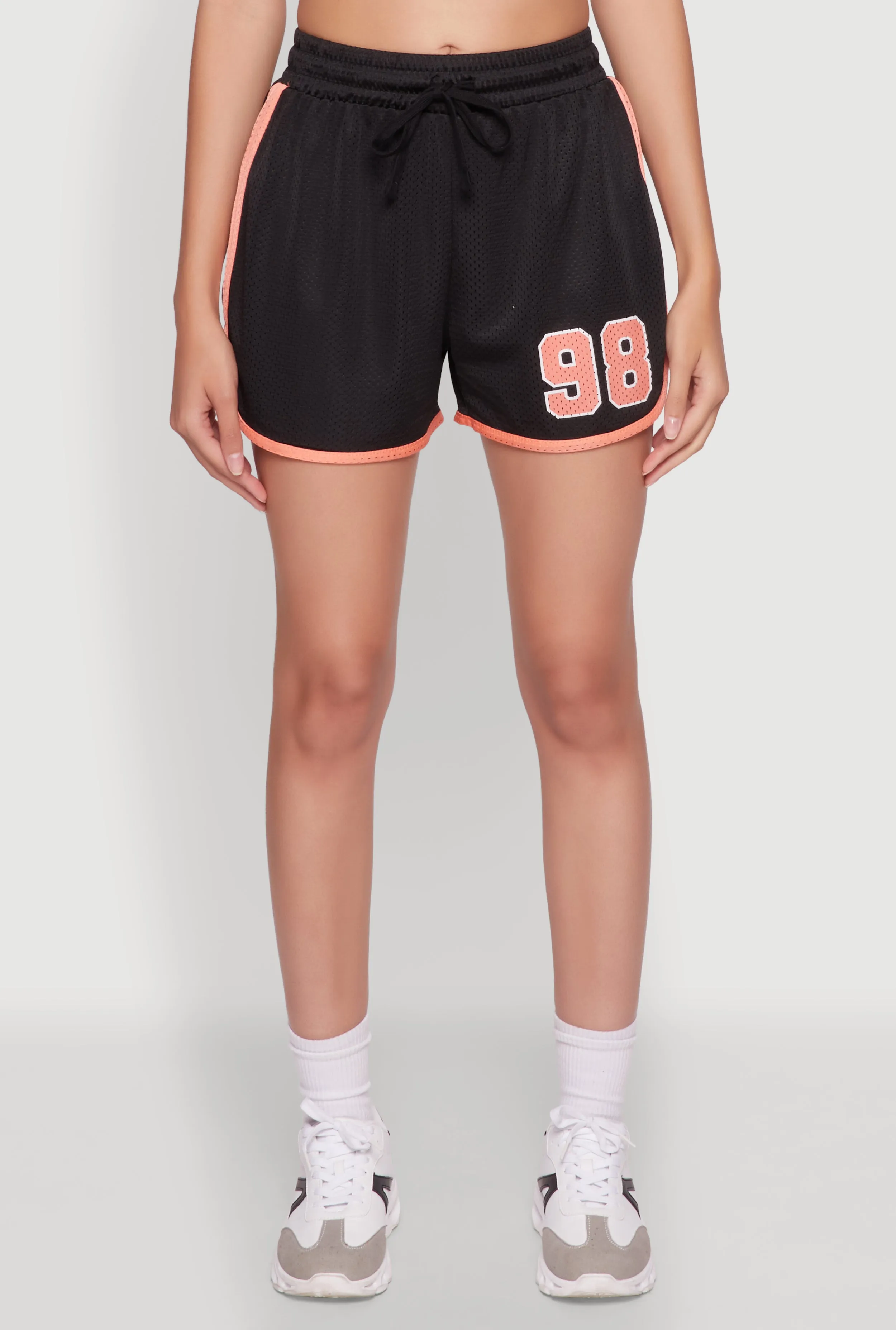 Trendy Jersey Mesh High Waisted Dolphin Shorts sold by Rainbow product image thumbnail 3