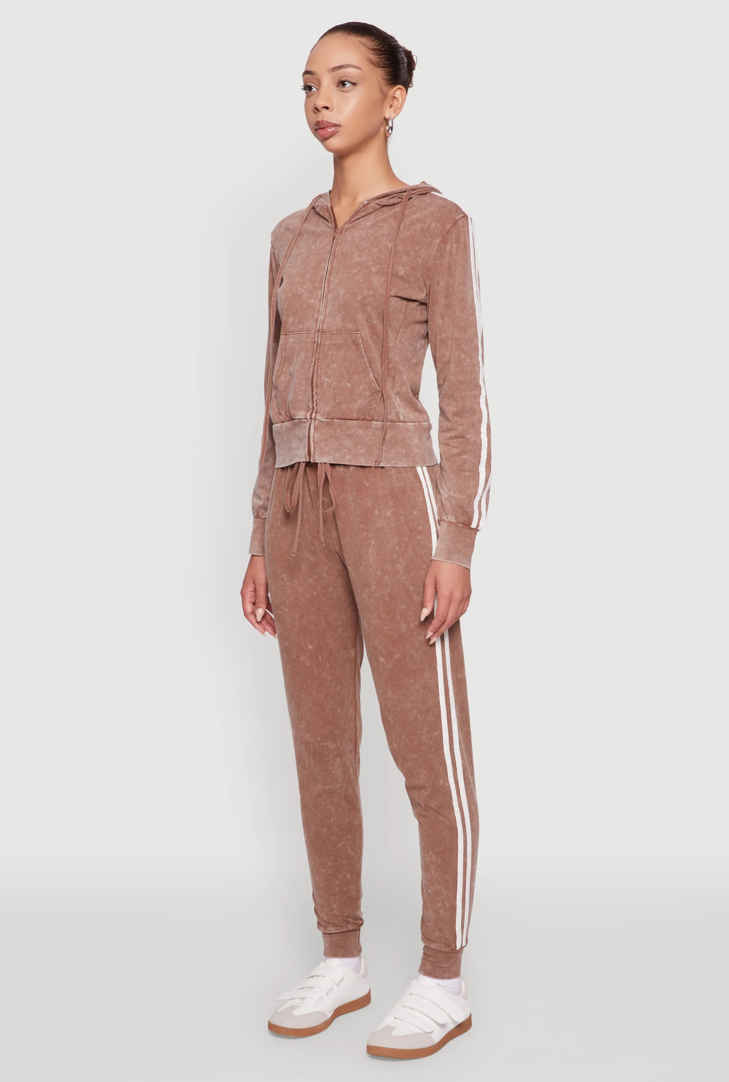 Daisy Mineral Wash Varsity Stripe Hooded Sweatshirt sold by Rainbow product image thumbnail 5