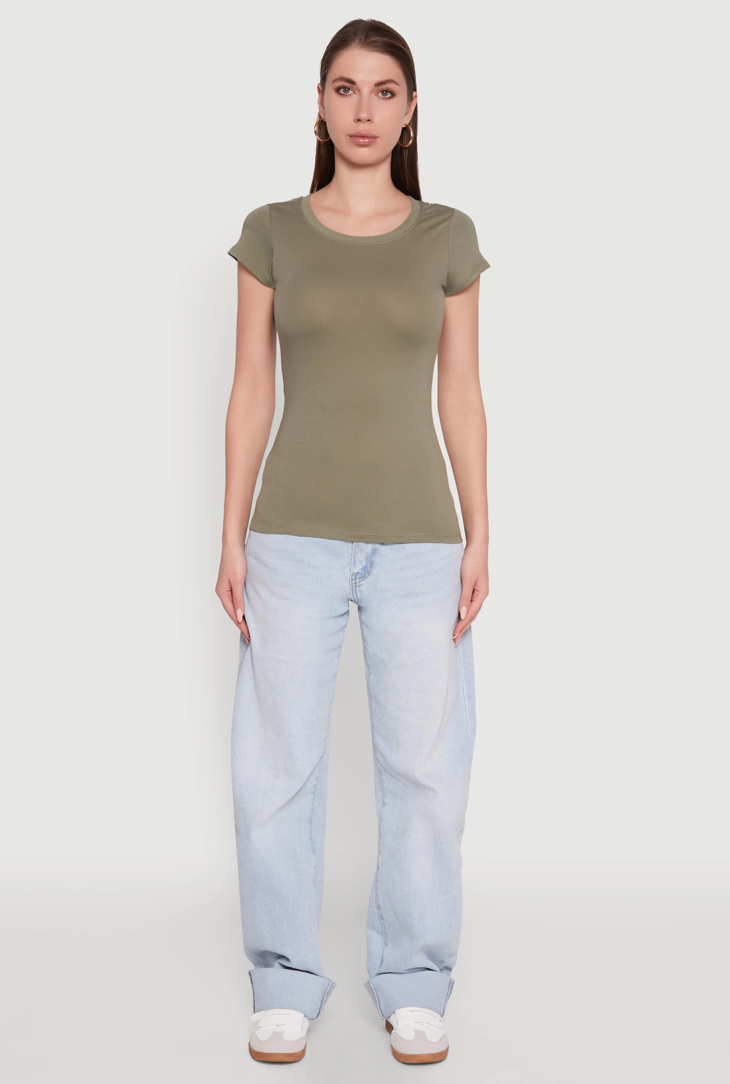 Short Sleeve Scoop Neck Tee sold by Rainbow product image thumbnail 3