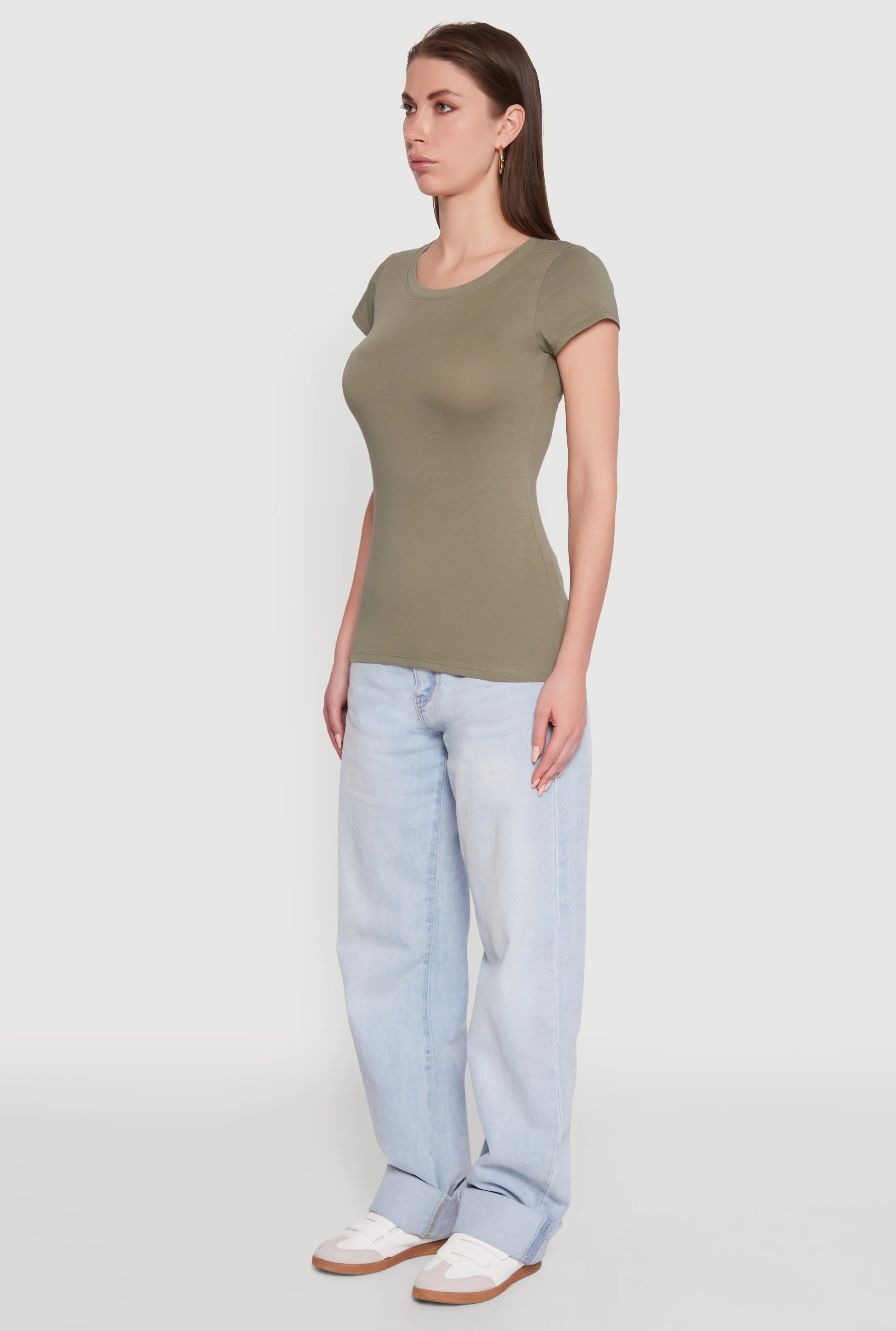 Short Sleeve Scoop Neck Tee sold by Rainbow product image thumbnail 5