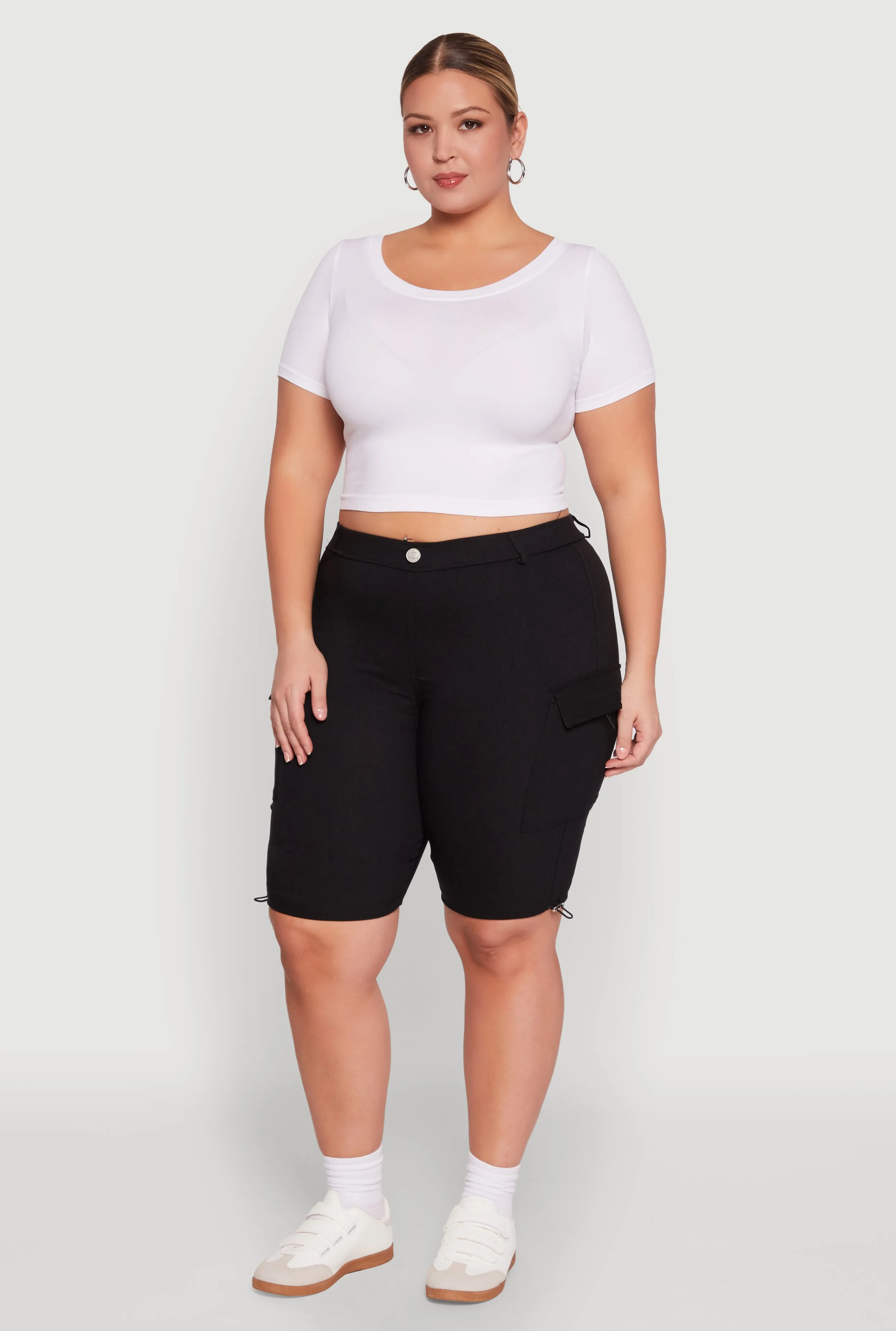 Plus Size Hyperstretch Bermuda Shorts with Cargo Pockets sold by Rainbow product image thumbnail 2
