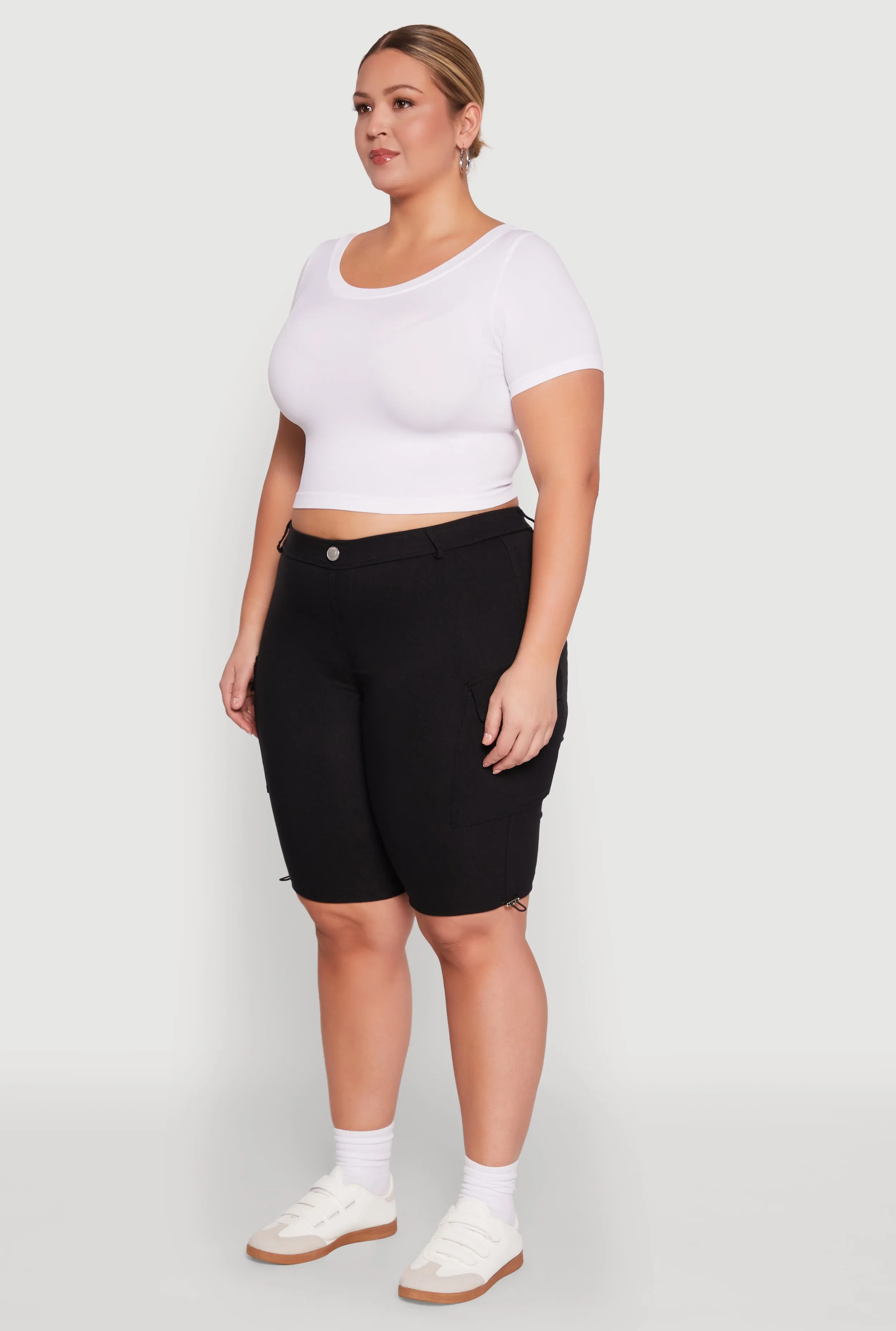 Plus Size Hyperstretch Bermuda Shorts with Cargo Pockets sold by Rainbow product image thumbnail 3