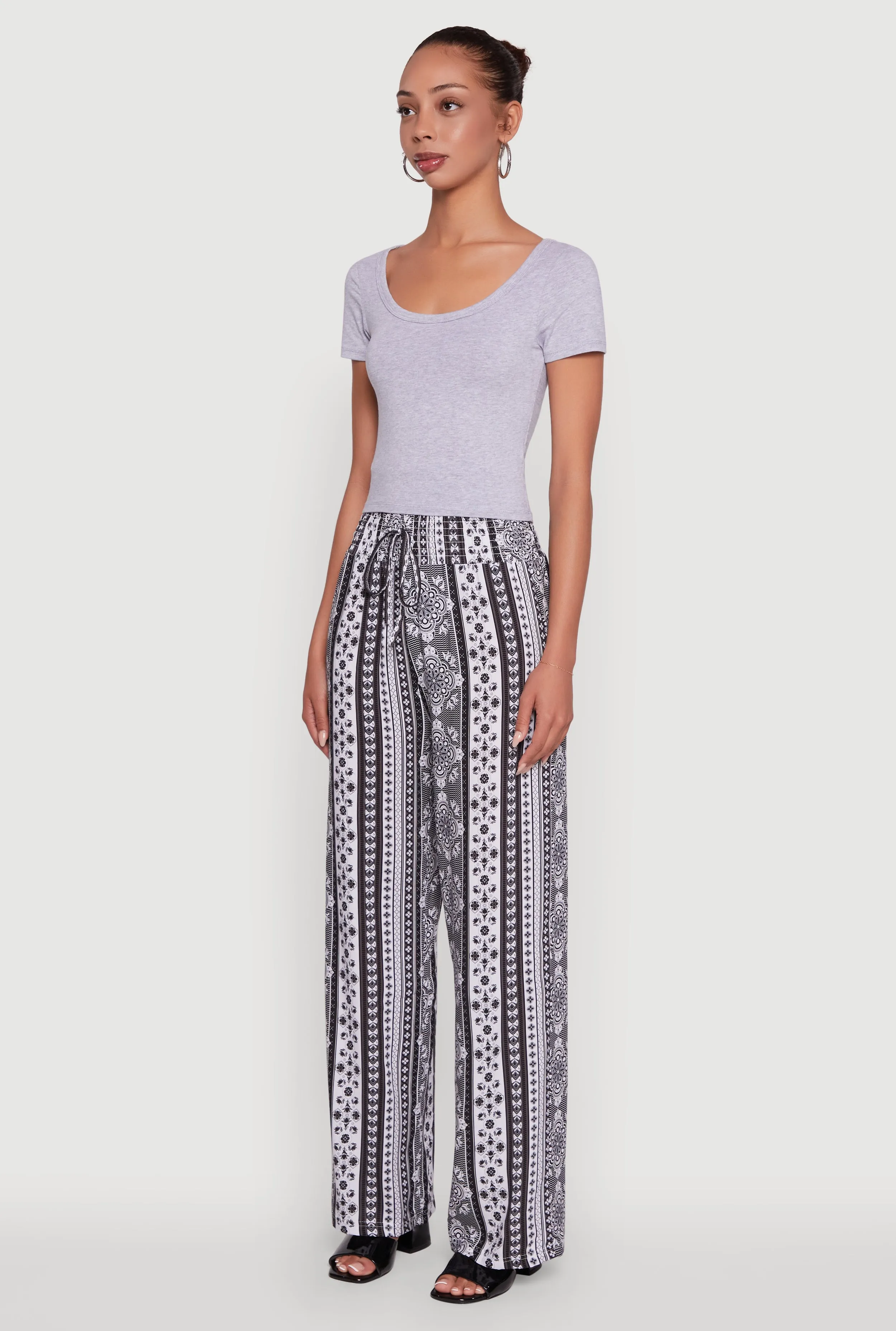 Ambiance Classic Fit Scoop Neck Short Sleeve Cropped Tee sold by Rainbow product image thumbnail 5