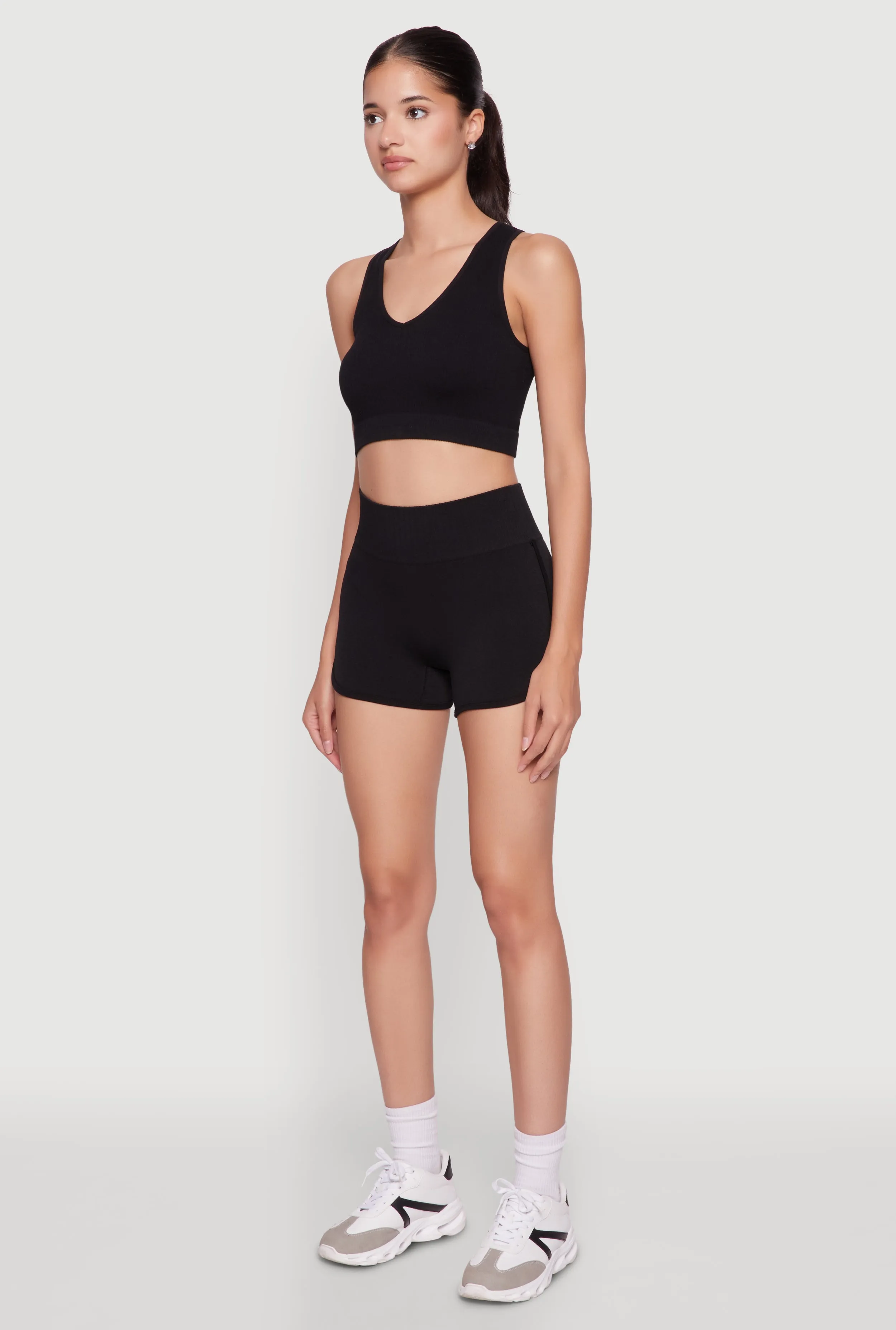 High Waisted Dolphin Shorts for Activewear sold by Rainbow product image thumbnail 3