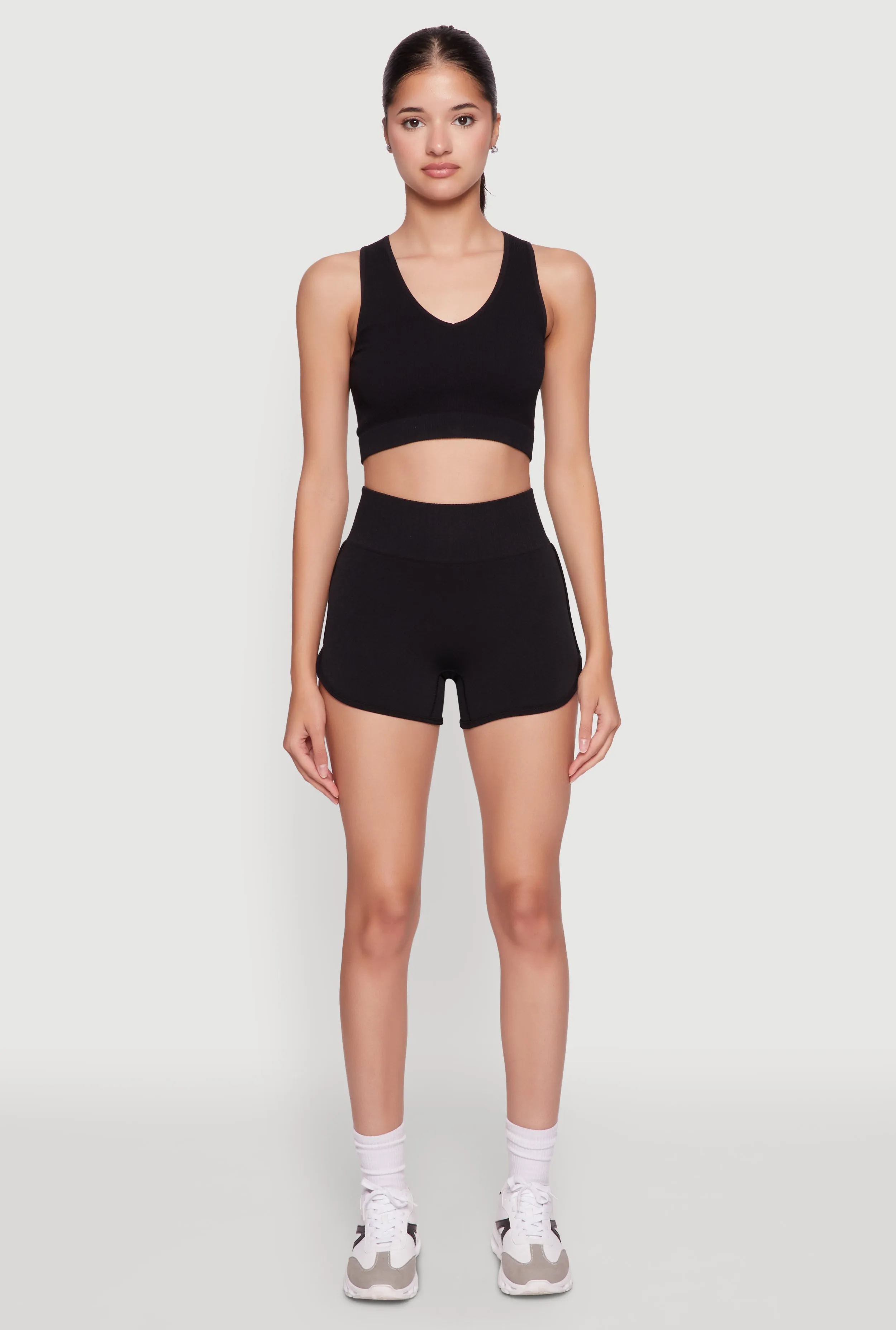 High Waisted Dolphin Shorts for Activewear sold by Rainbow product image thumbnail 2