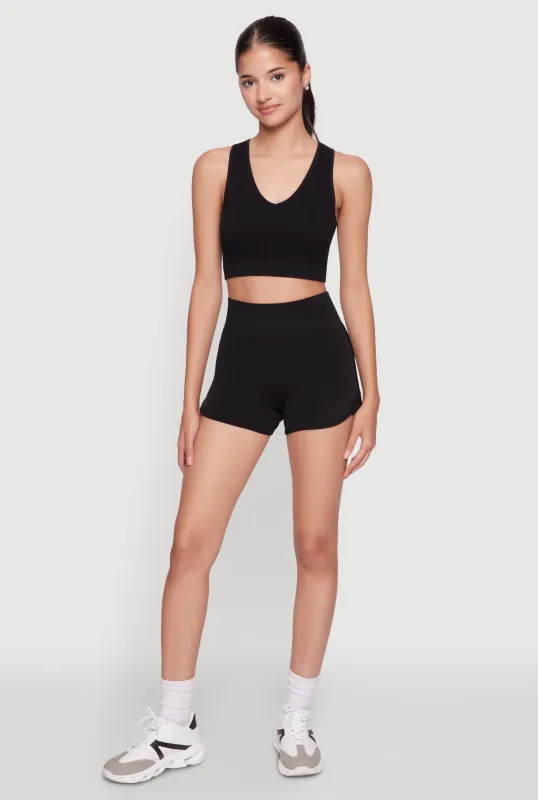 High Waisted Dolphin Shorts for Activewear sold by Rainbow