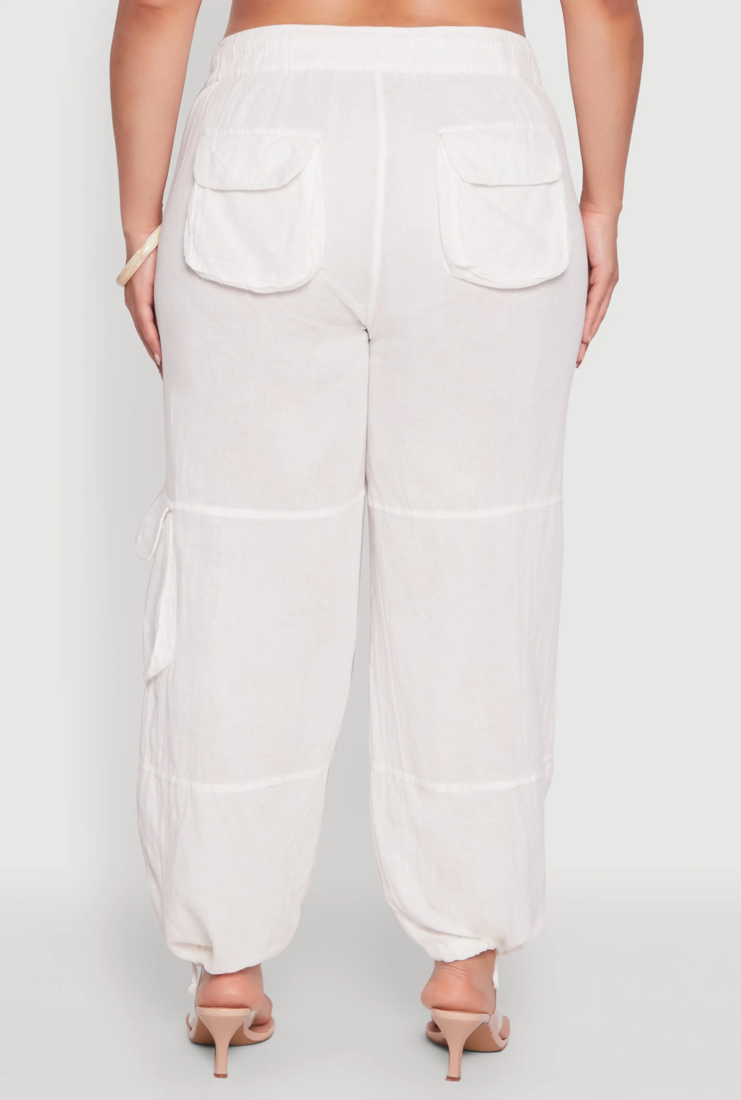 Plus Size Stylish Zip Cargo Pocket Joggers sold by Rainbow product image thumbnail 5