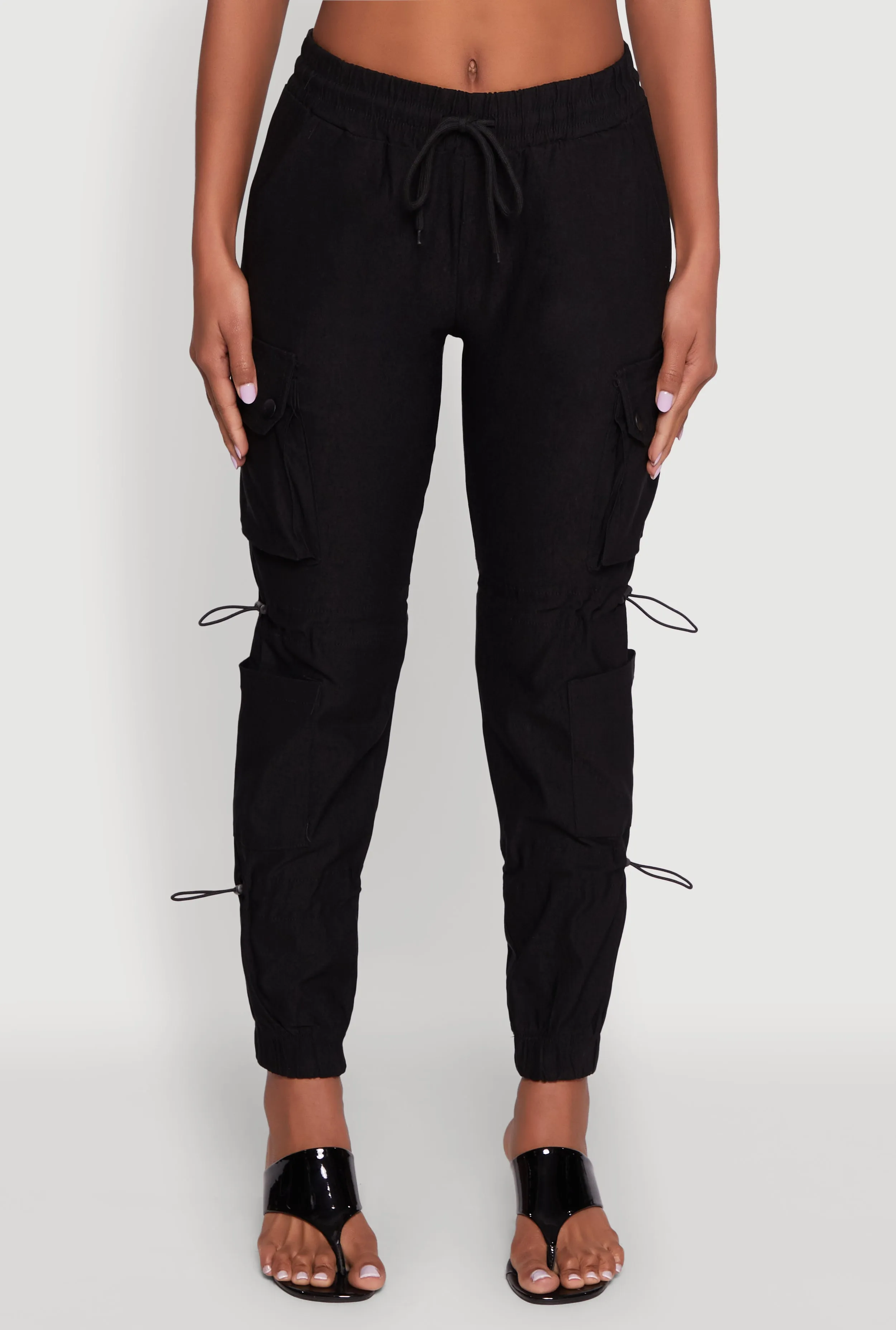 Stylish Cargo Pocket Toggle Drawstring Joggers sold by Rainbow product image thumbnail 5