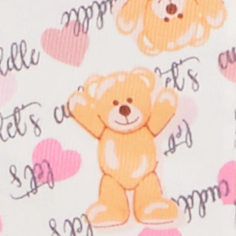 Lettuce Edge Teddy Bear Graphic Pajama Romper sold by Rainbow product image thumbnail 4