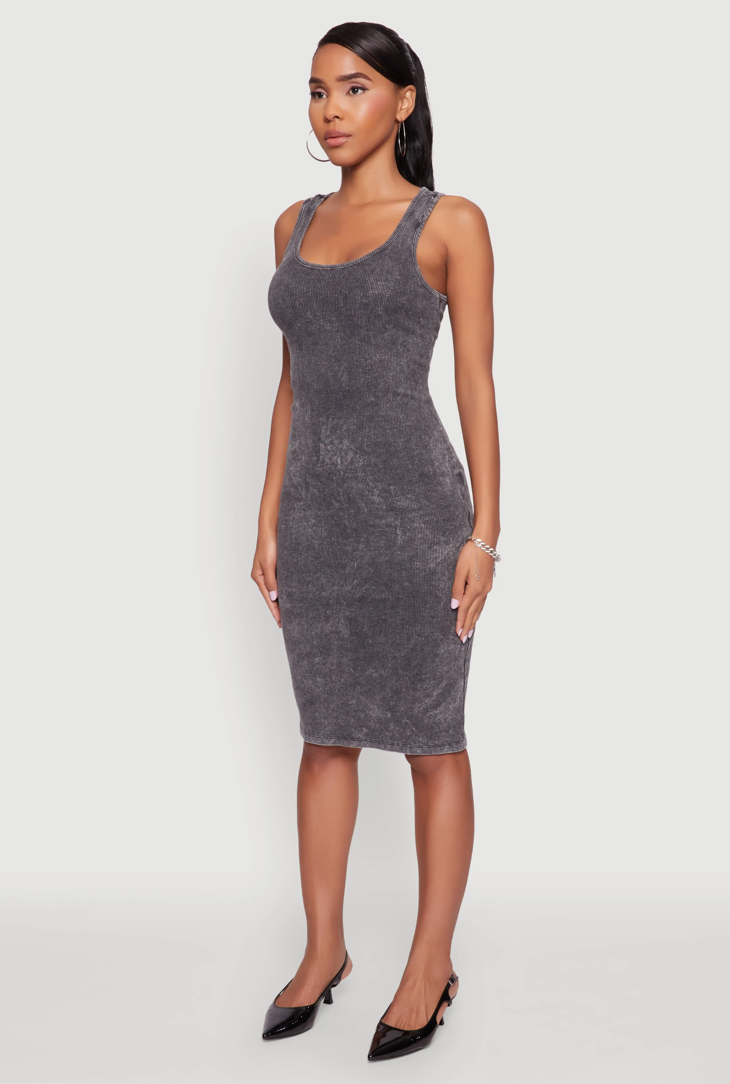 Trendy Mineral Wash Scoop Neck Racerback Tank Dress sold by Rainbow product image thumbnail 3