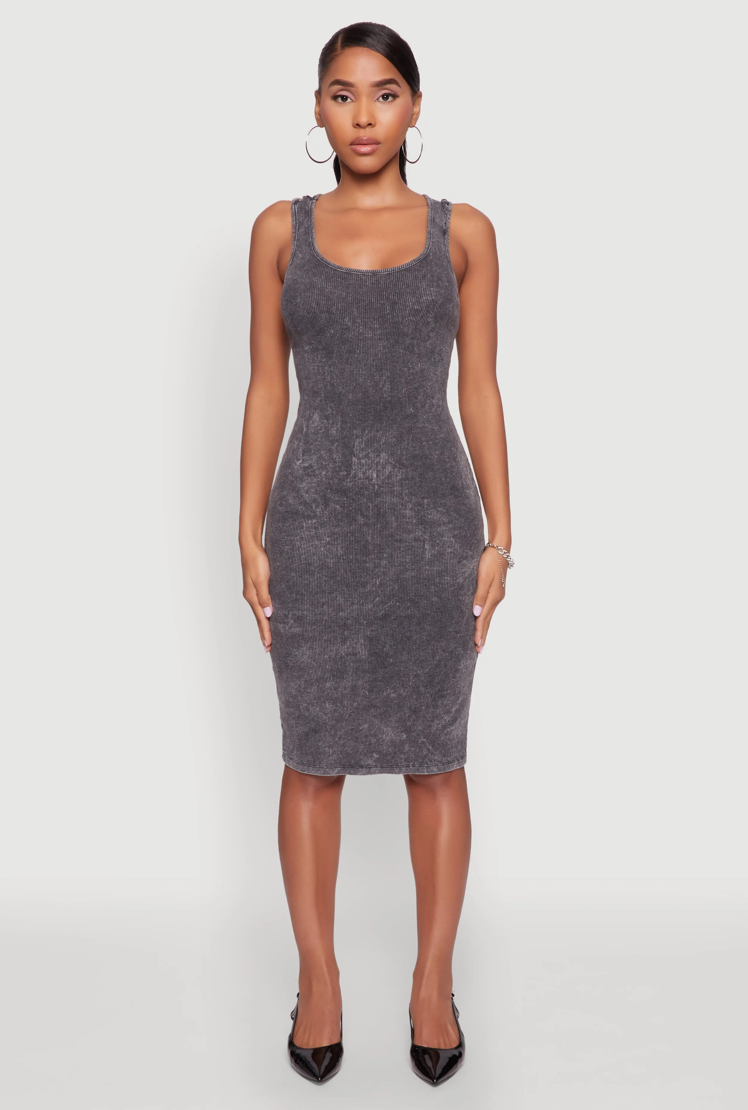 Trendy Mineral Wash Scoop Neck Racerback Tank Dress sold by Rainbow product image thumbnail 2