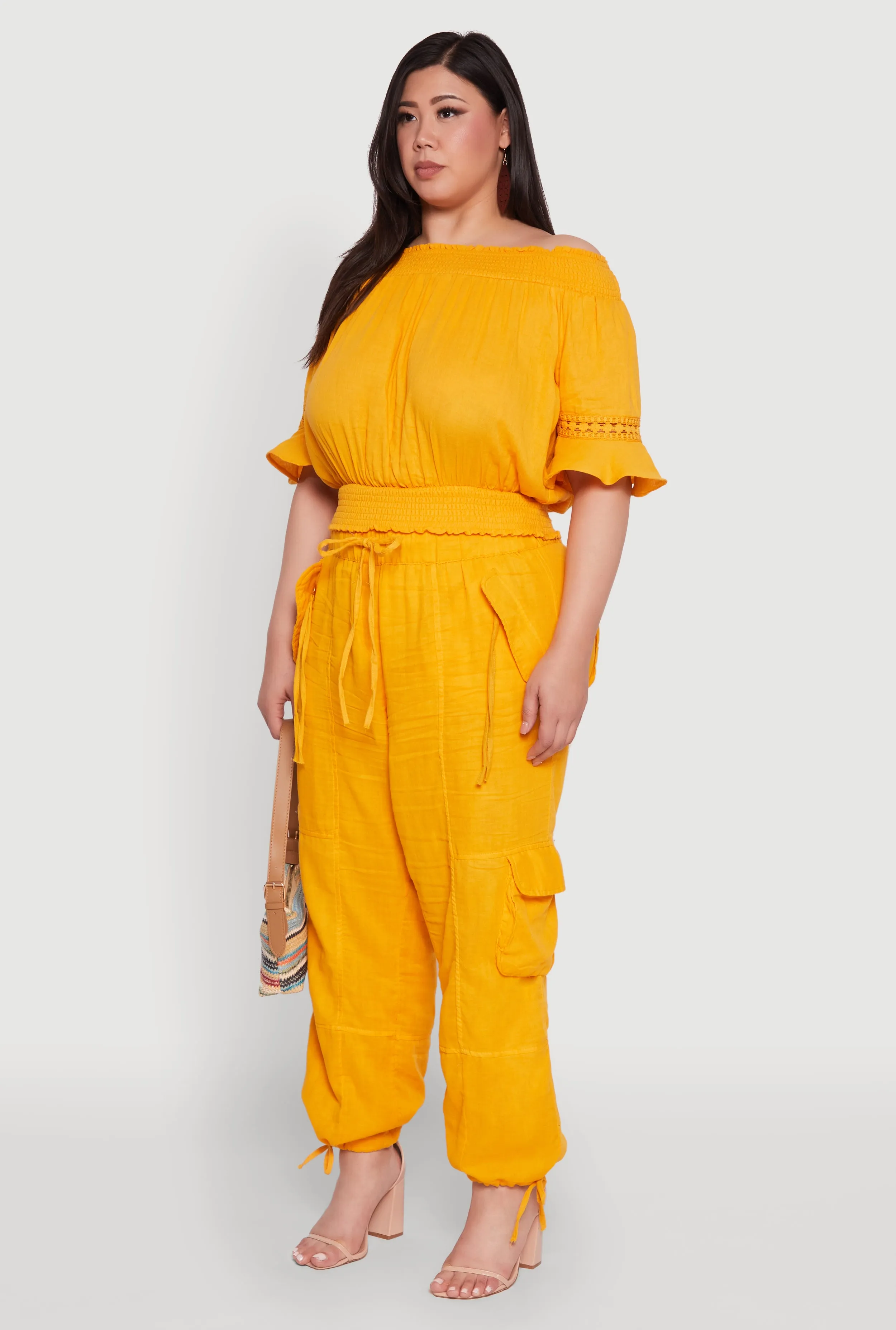 Plus Size Chic Crochet Detail Off Shoulder Blouse sold by Rainbow product image thumbnail 5