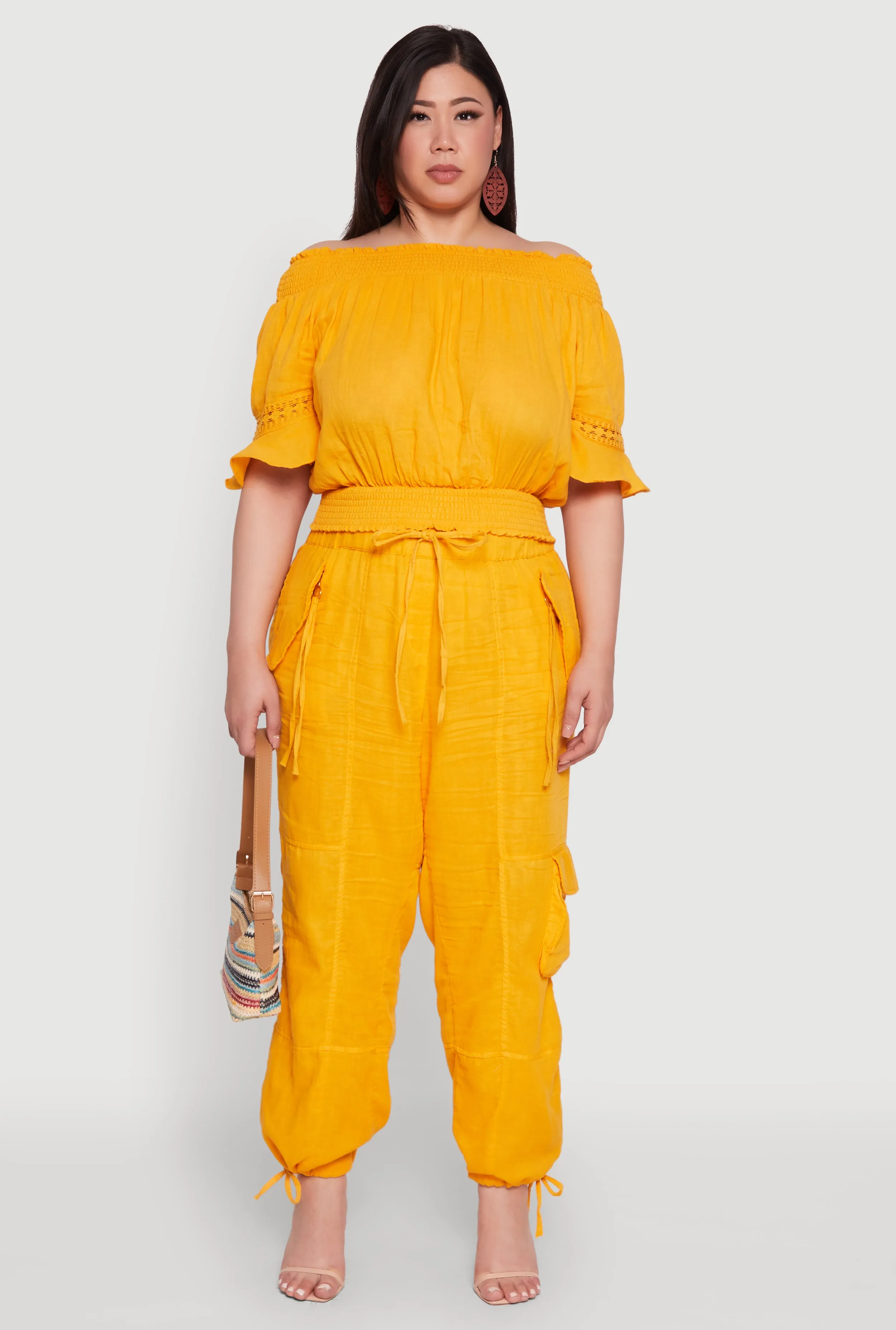 Plus Size Chic Crochet Detail Off Shoulder Blouse sold by Rainbow product image thumbnail 3