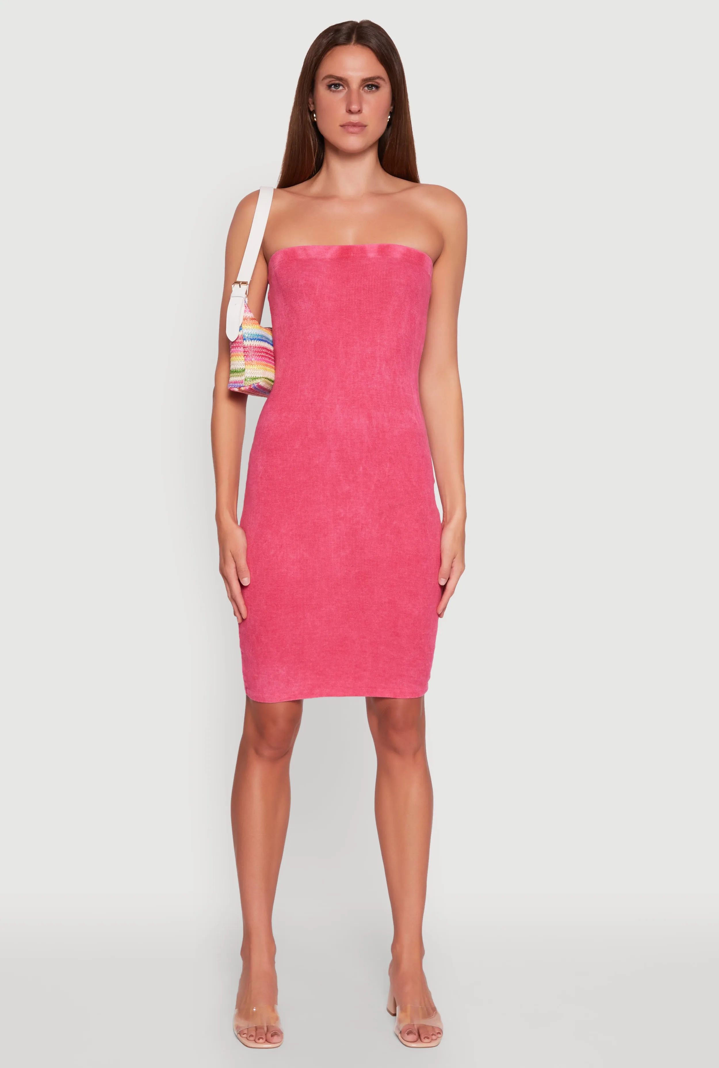Rib Knit Mineral Wash Tube Dress sold by Rainbow product image thumbnail 2