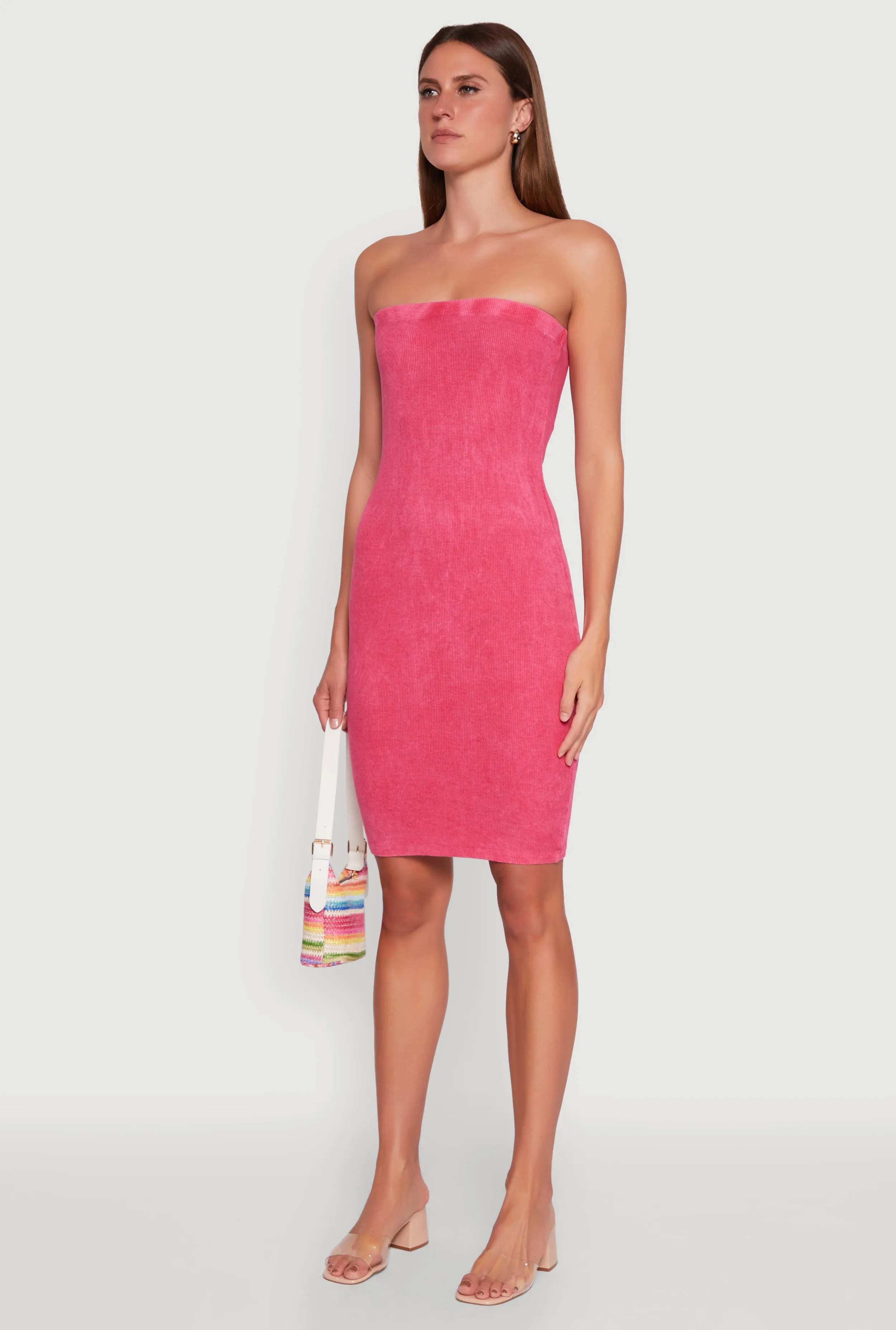 Rib Knit Mineral Wash Tube Dress sold by Rainbow product image thumbnail 3
