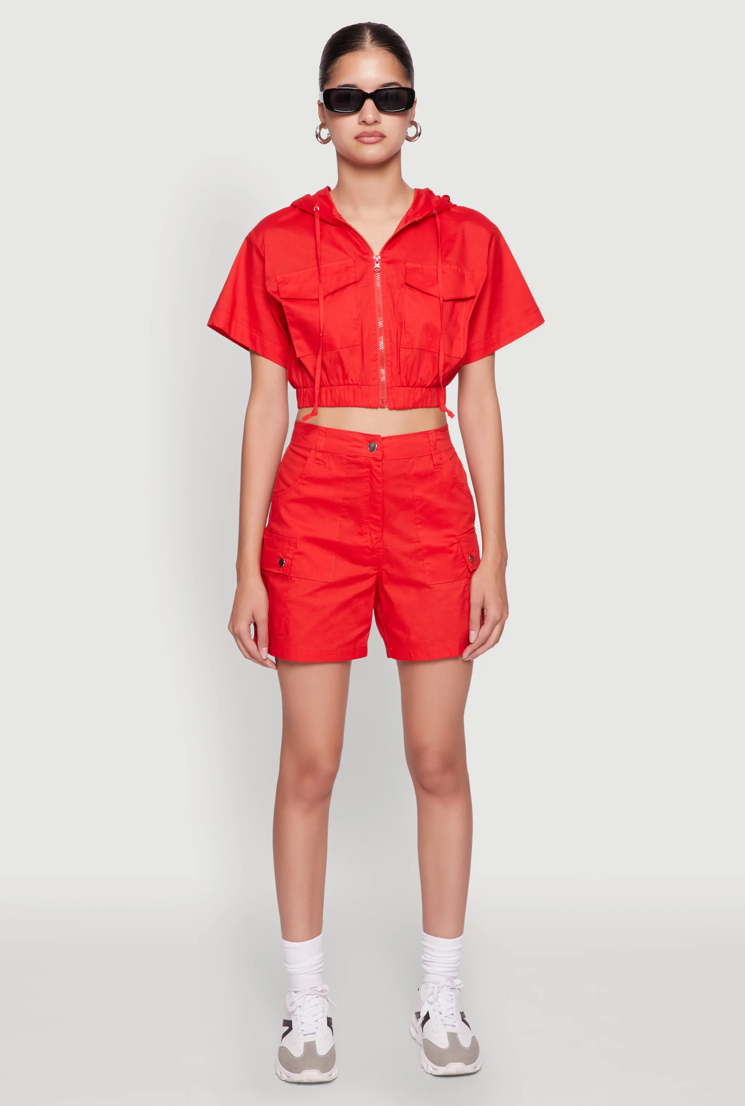 Trendy High Waisted Cargo Shorts sold by Rainbow product image thumbnail 2