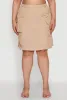 Plus Size Nylon Pull On Utility Skirt with Elastic Waist sold by Rainbow