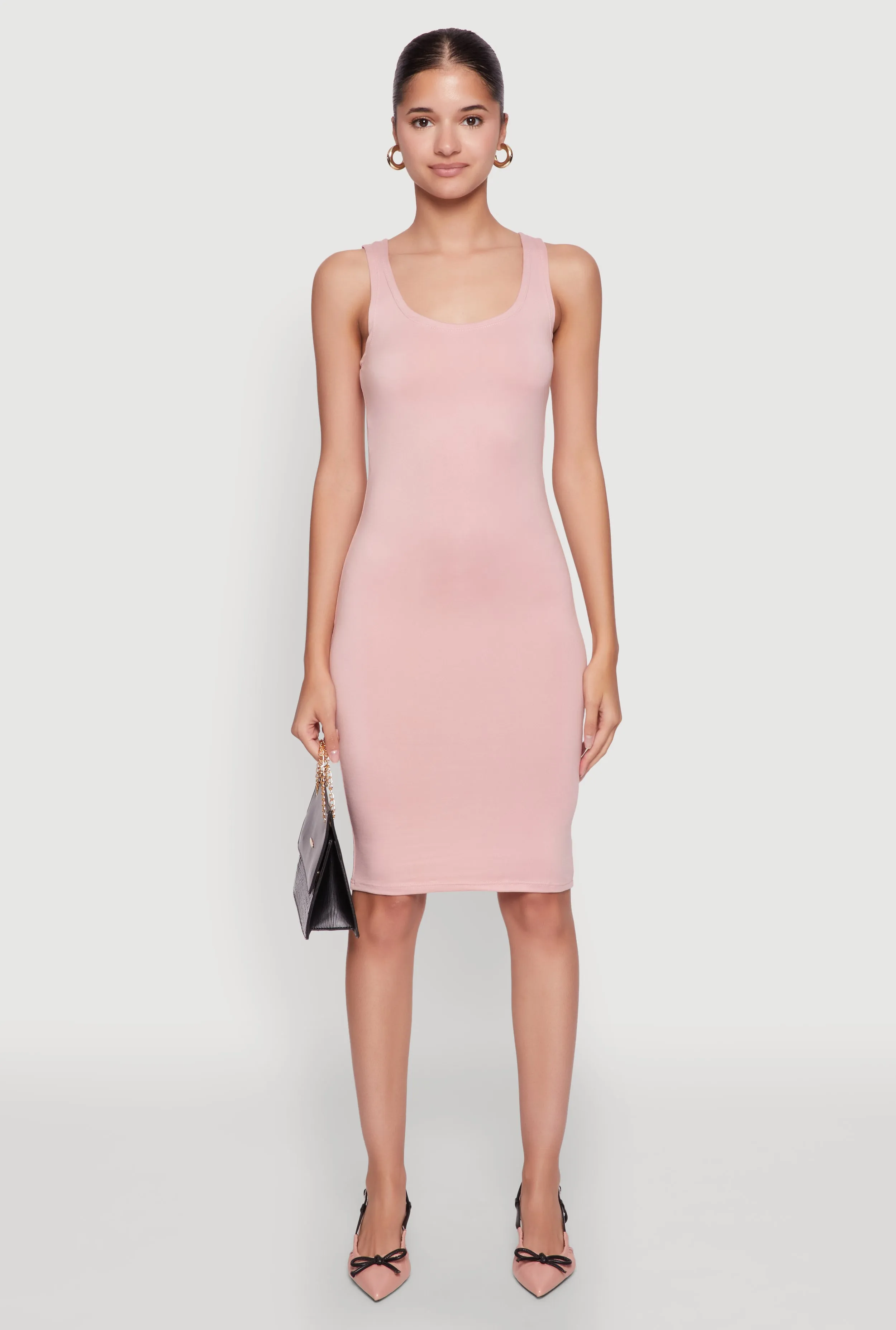 Chic Sleeveless Scoop Neck Midi Tank Dress sold by Rainbow product image thumbnail 2