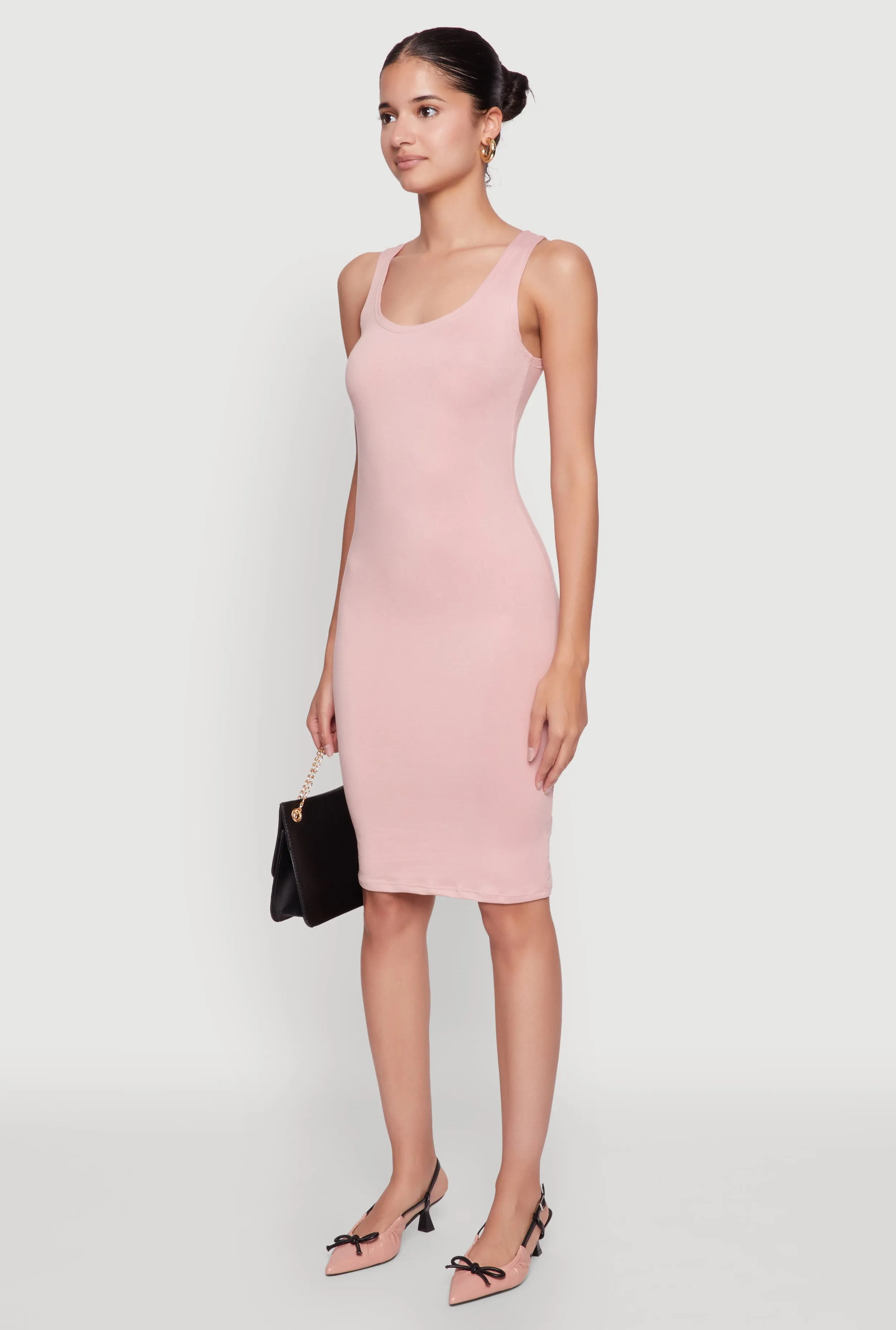 Chic Sleeveless Scoop Neck Midi Tank Dress sold by Rainbow product image thumbnail 3