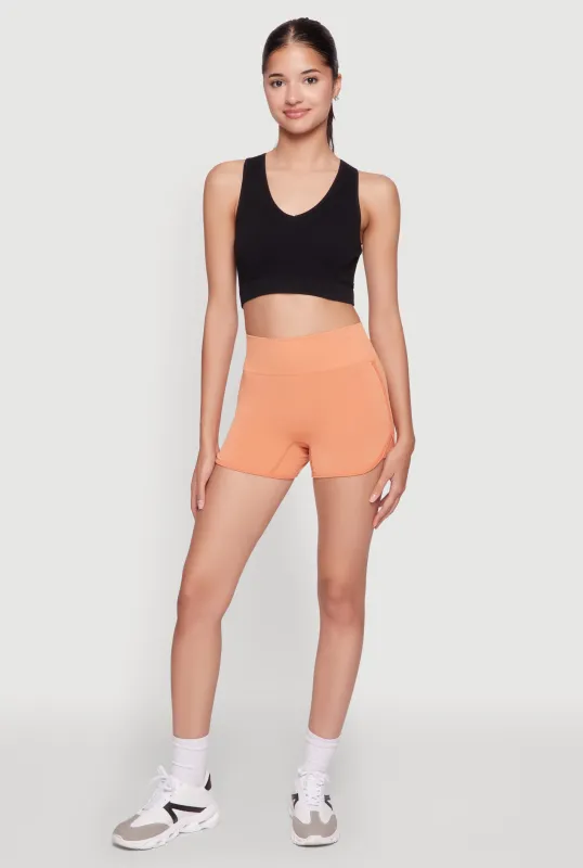 High Waisted Dolphin Shorts for Activewear sold by Rainbow