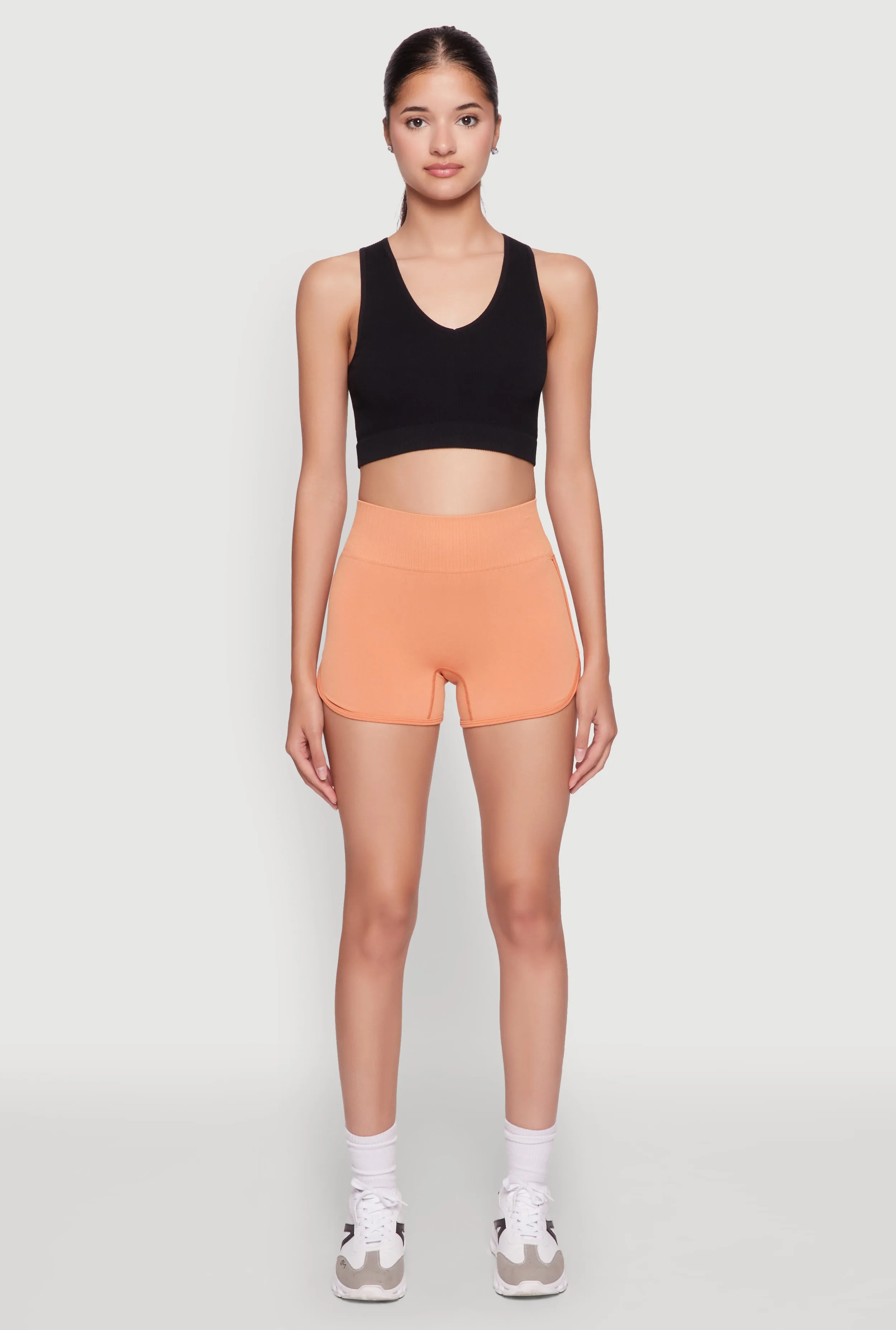 High Waisted Dolphin Shorts for Activewear sold by Rainbow product image thumbnail 2