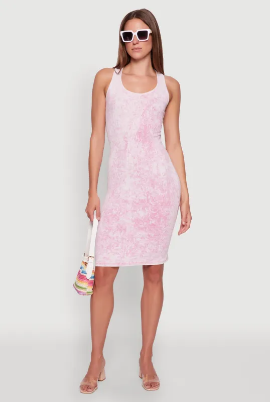 Trendy Mineral Wash Scoop Neck Racerback Tank Dress sold by Rainbow