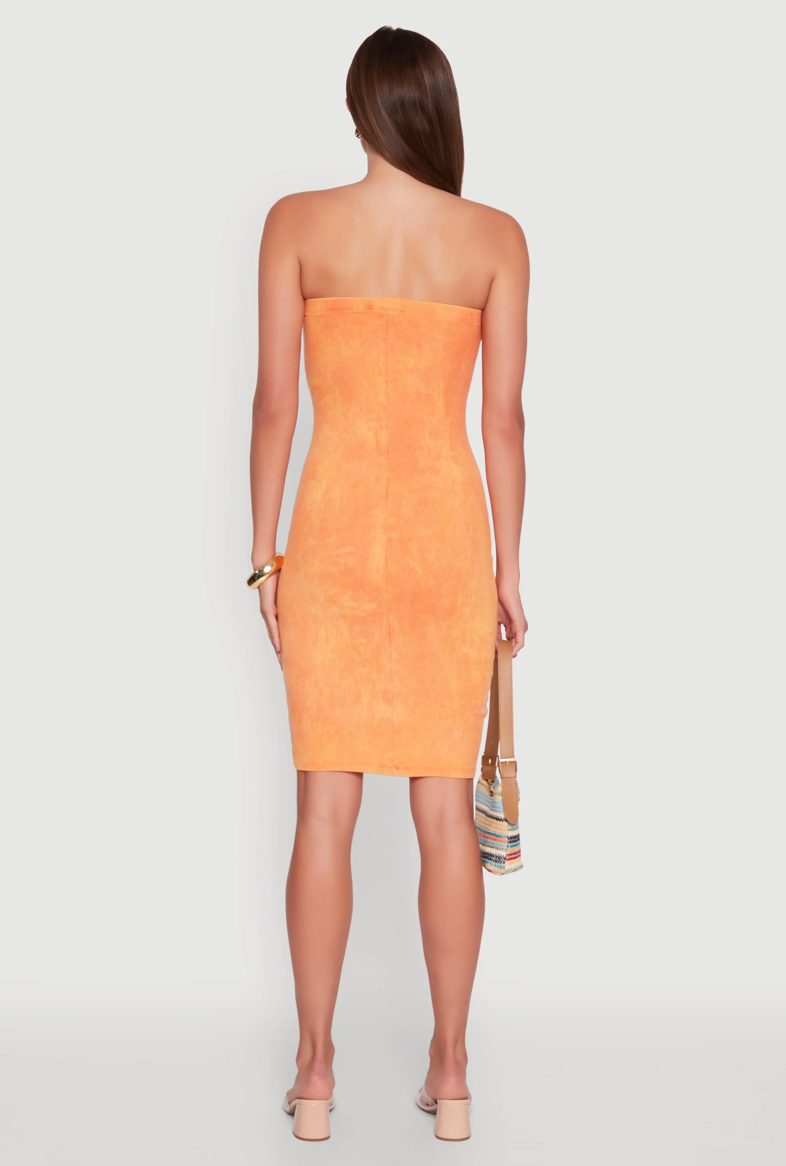 Rib Knit Mineral Wash Tube Dress sold by Rainbow product image thumbnail 5