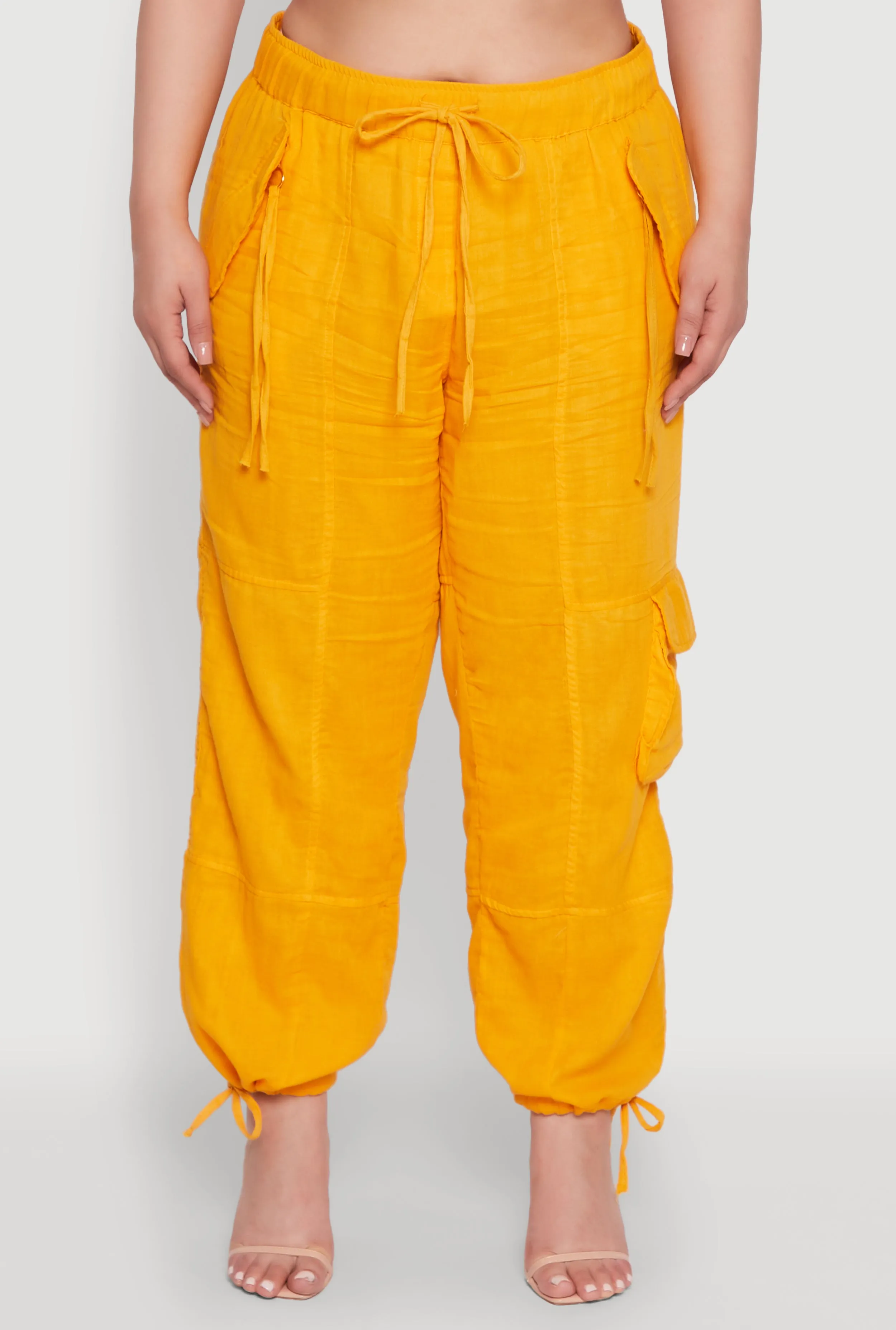 Plus Size Stylish Zip Cargo Pocket Joggers sold by Rainbow product image thumbnail 3