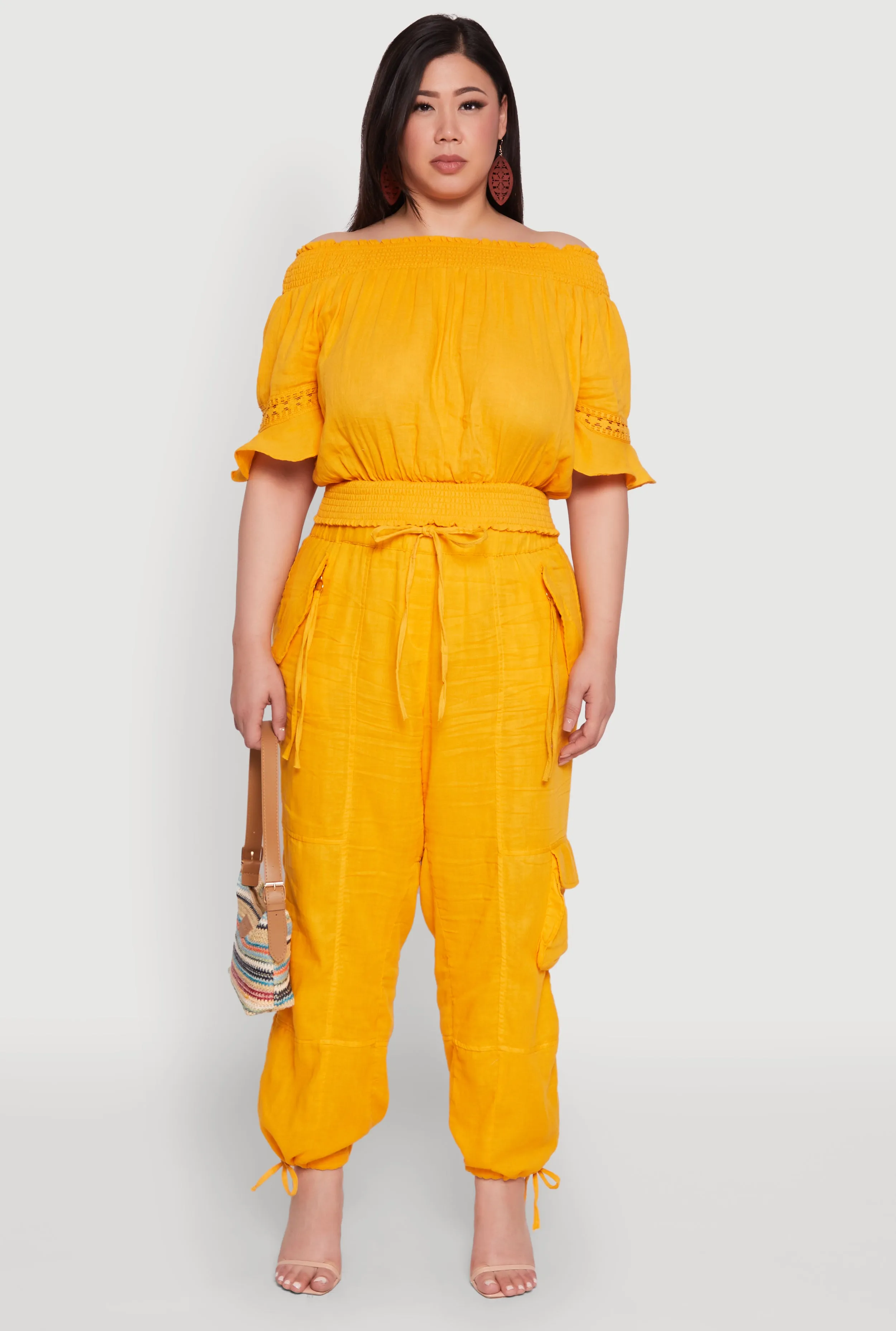 Plus Size Stylish Zip Cargo Pocket Joggers sold by Rainbow product image thumbnail 2