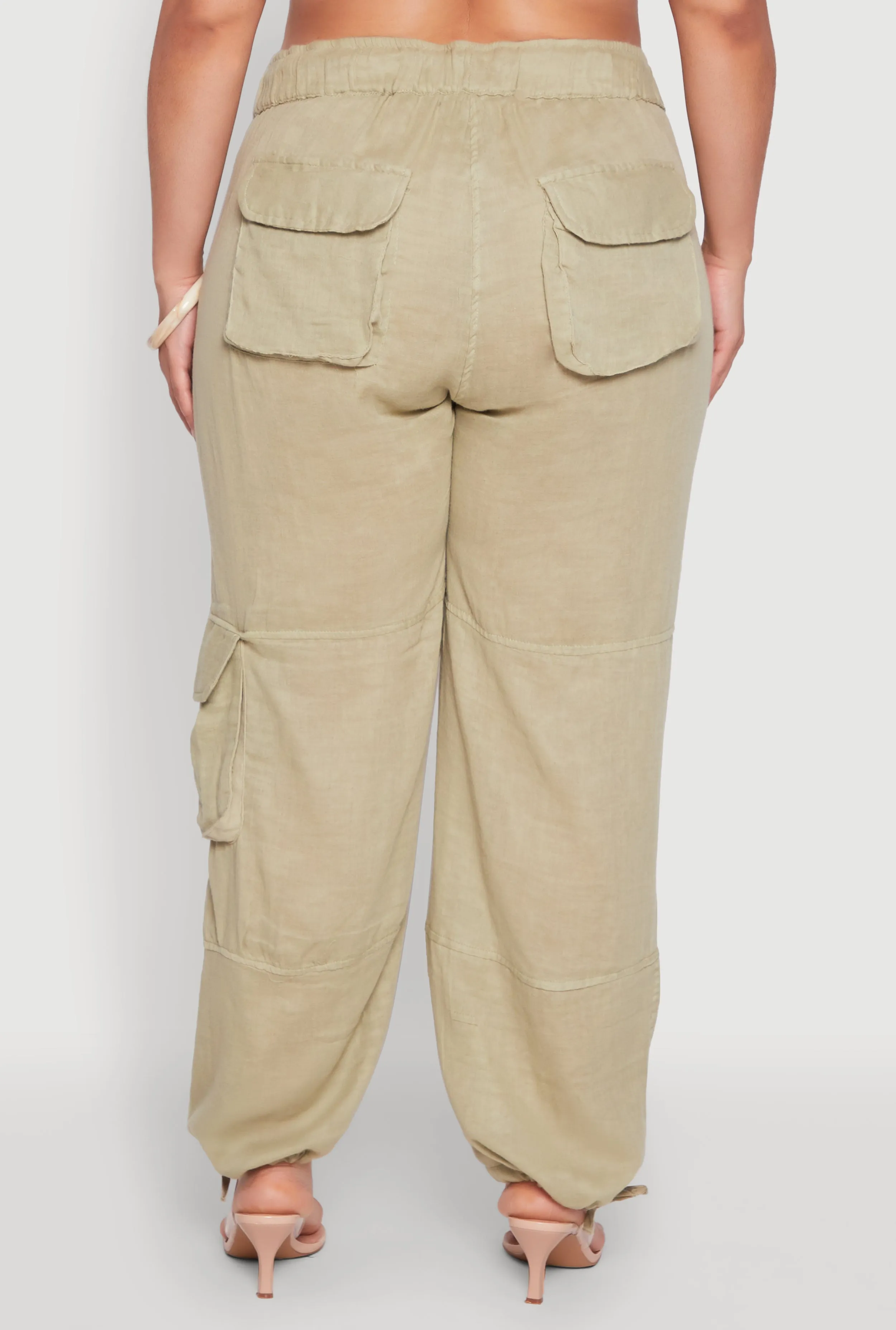 Plus Size Stylish Zip Cargo Pocket Joggers sold by Rainbow product image thumbnail 5
