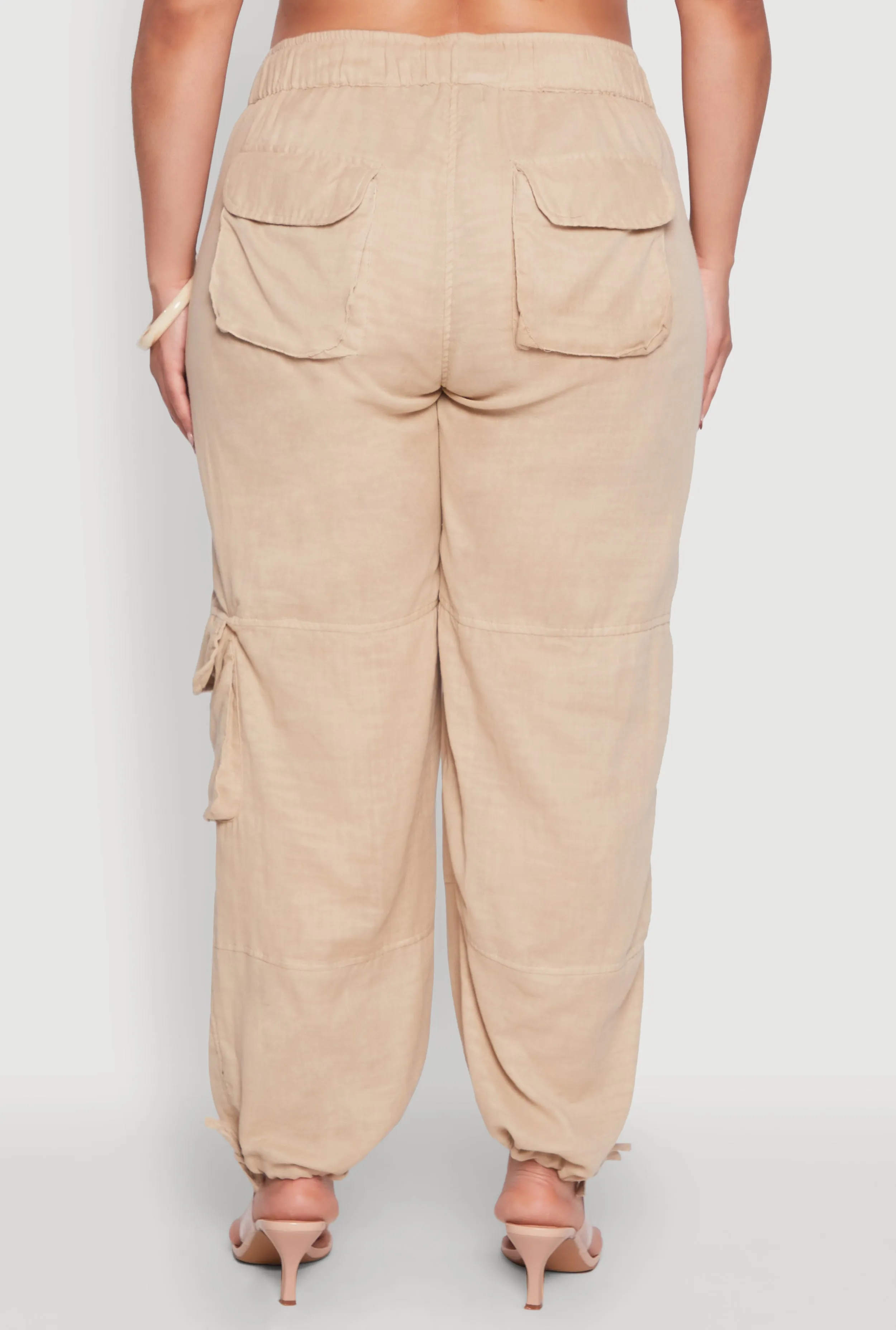 Plus Size Stylish Zip Cargo Pocket Joggers sold by Rainbow product image thumbnail 5