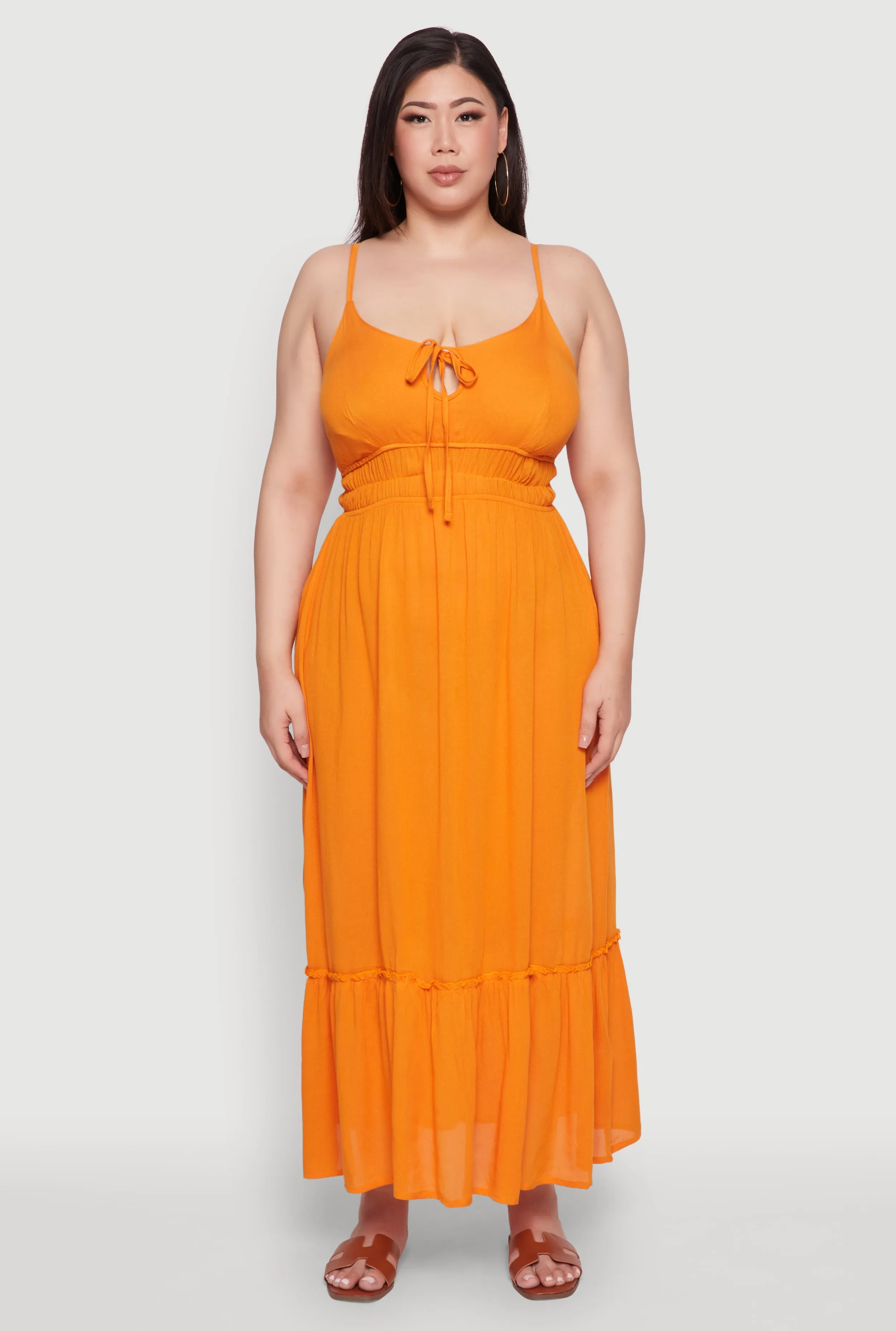 Plus Size Tiered Scoop Neck Maxi Dress sold by Rainbow product image thumbnail 2