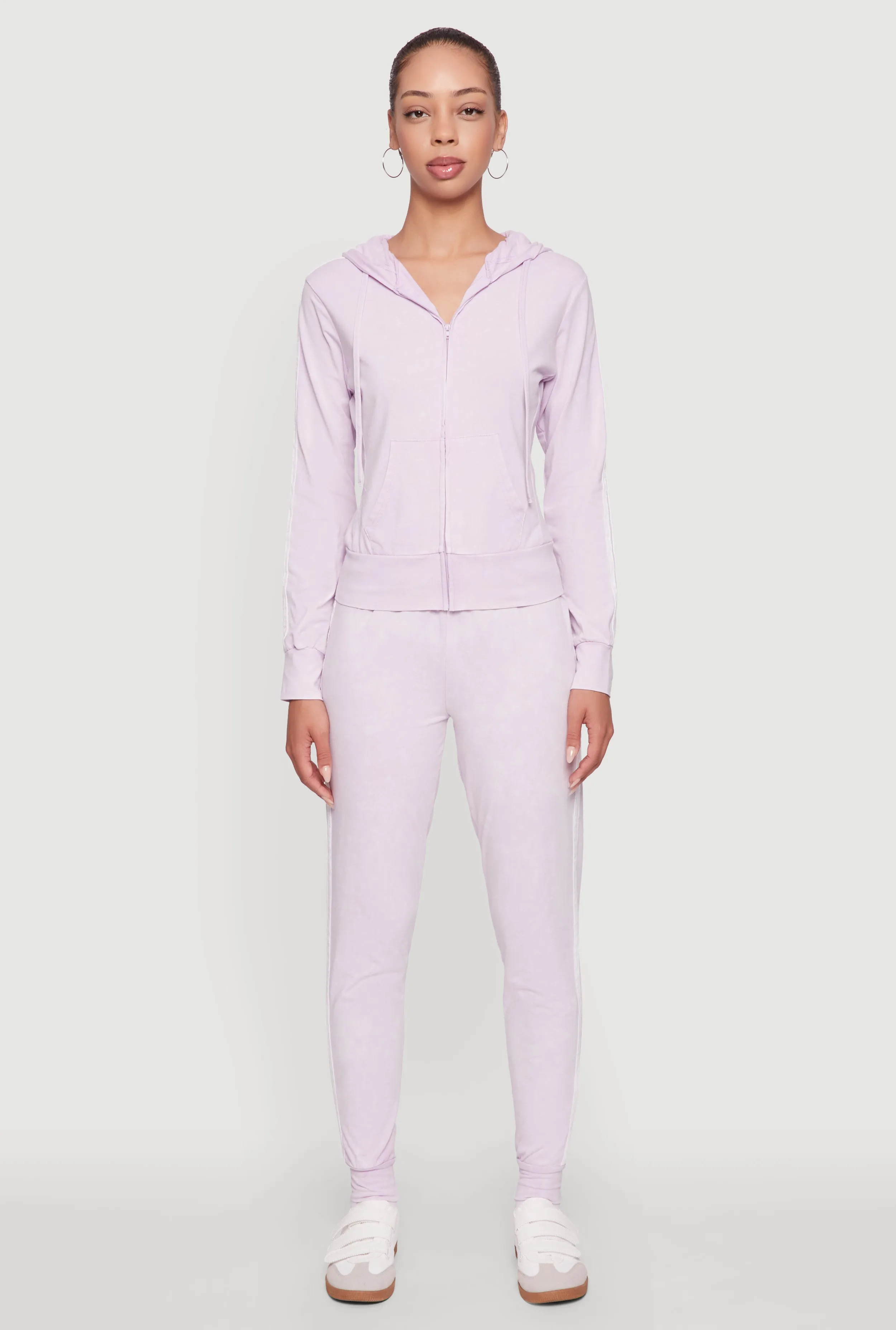 Daisy Mineral Wash Varsity Stripe Hooded Sweatshirt sold by Rainbow product image thumbnail 3