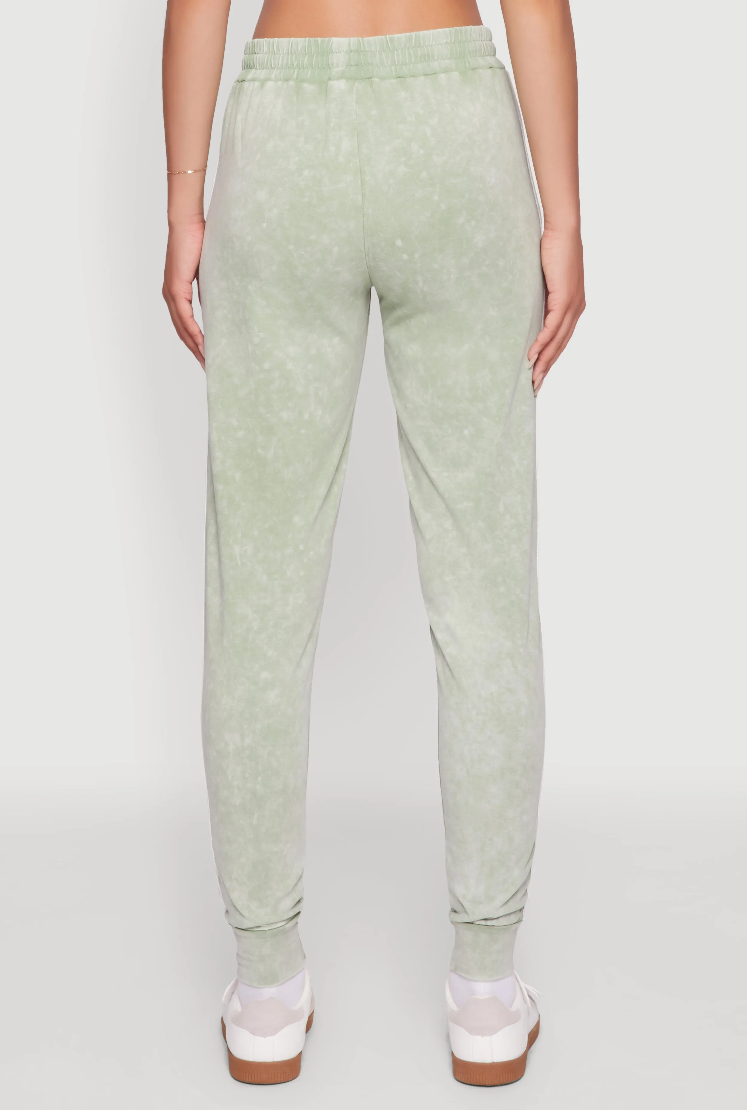 Daisy Mineral Wash Drawstring Waist Varsity Stripe Joggers sold by Rainbow product image thumbnail 5