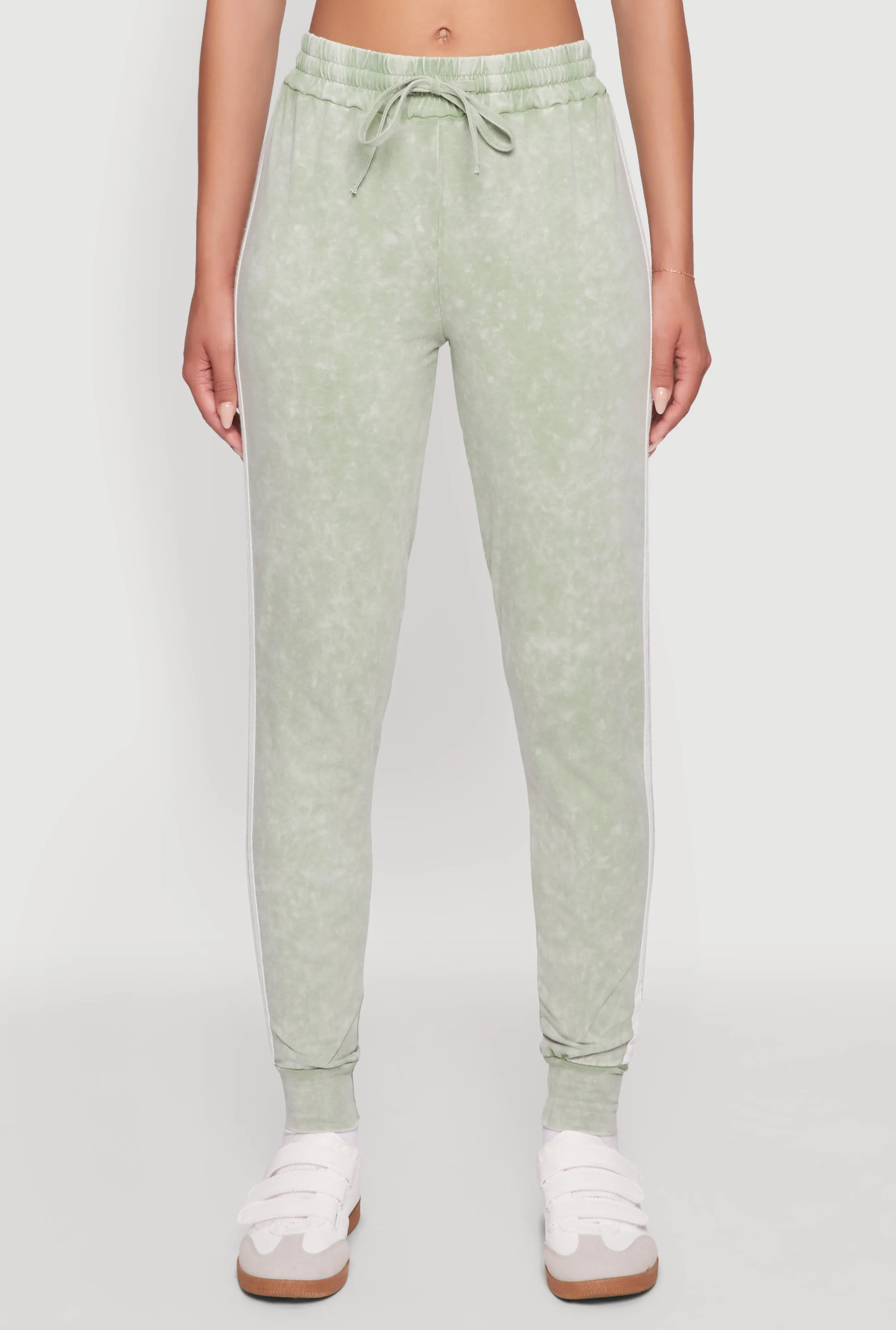 Daisy Mineral Wash Drawstring Waist Varsity Stripe Joggers sold by Rainbow product image thumbnail 3