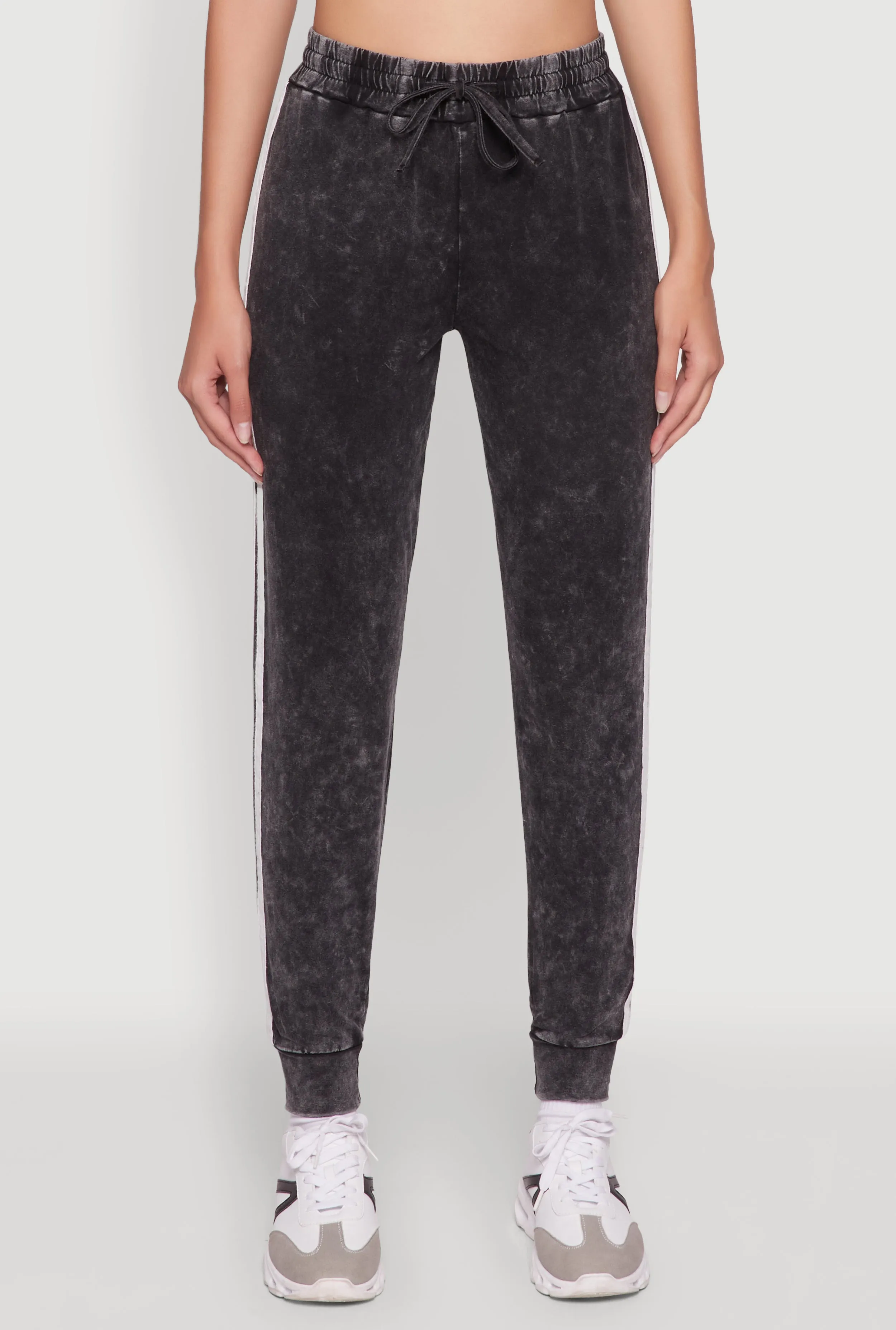 Daisy Mineral Wash Drawstring Waist Varsity Stripe Joggers sold by Rainbow product image thumbnail 3