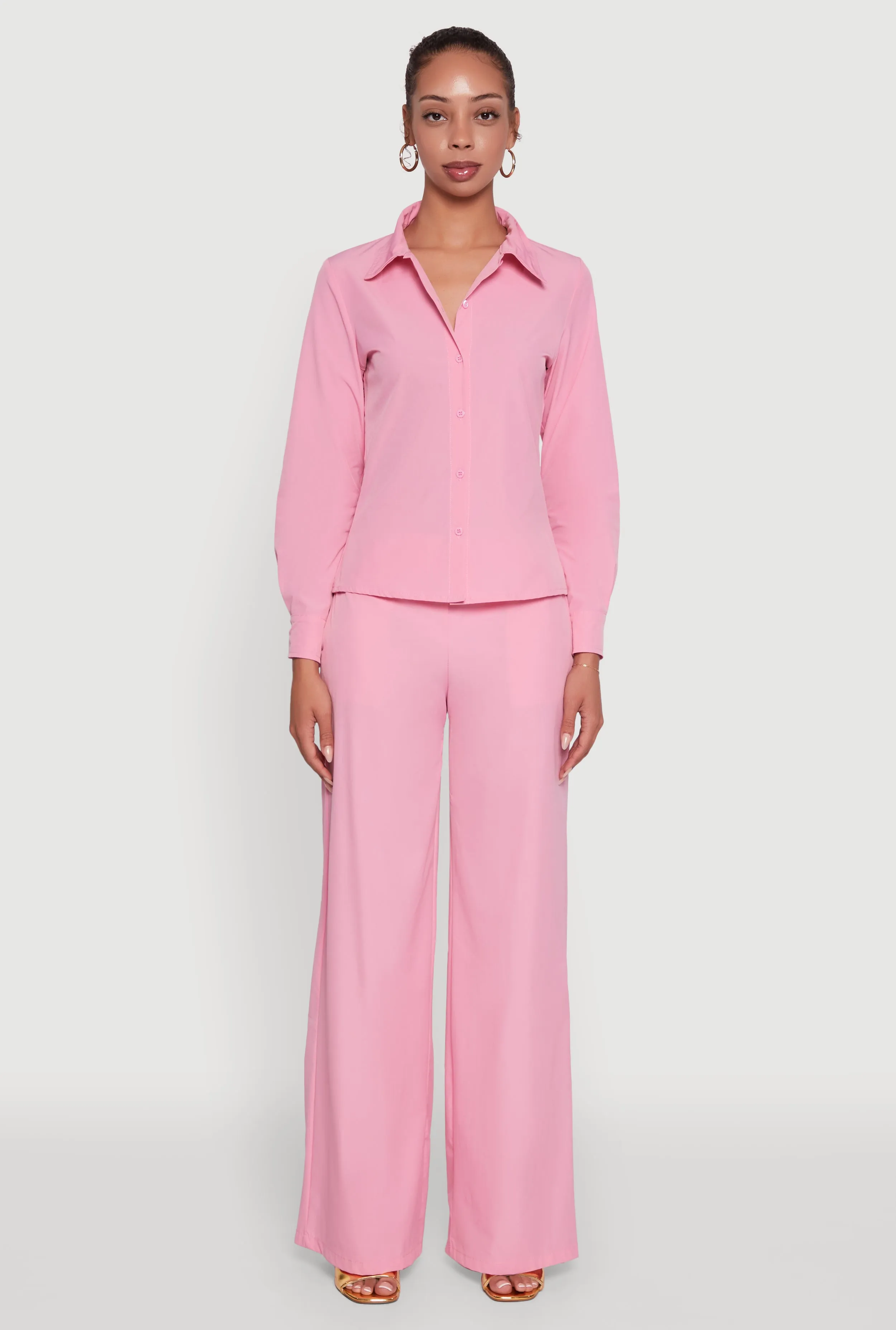 Daisy Nylon High Waisted Wide Leg Pants sold by Rainbow product image thumbnail 2