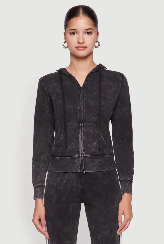 Daisy Mineral Wash Varsity Stripe Hooded Sweatshirt sold by Rainbow