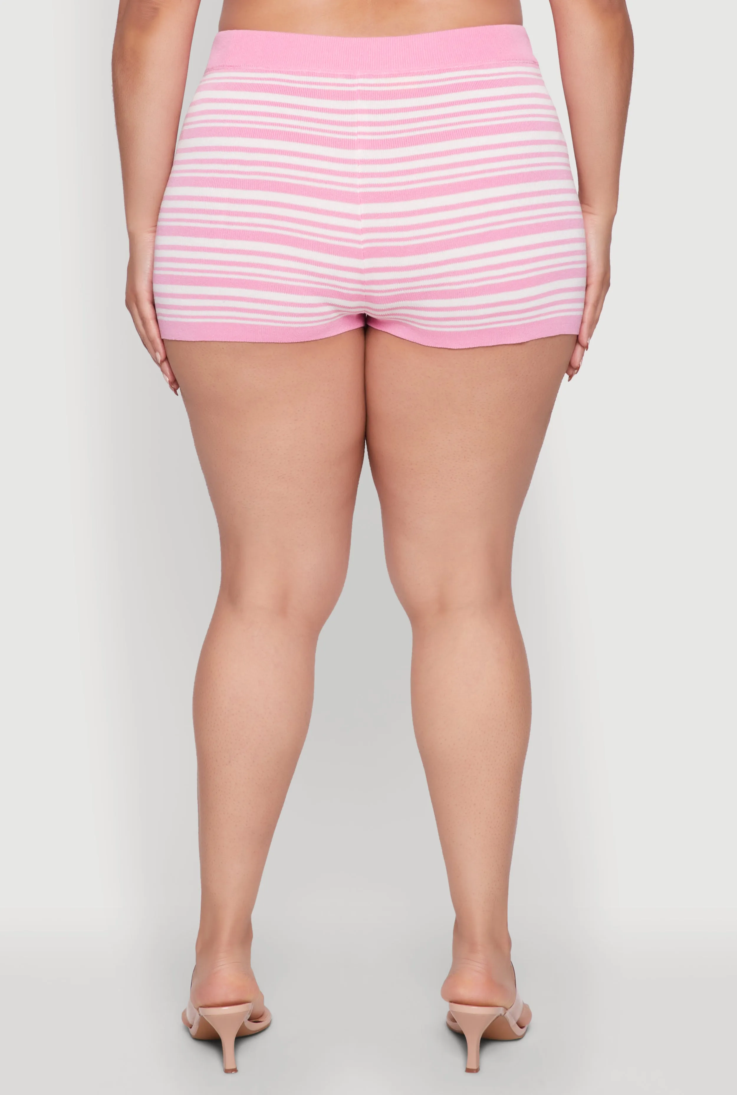 Plus Size Daisy Striped Button Detail Shorts sold by Rainbow product image thumbnail 5