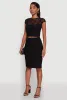 Ambiance Lace Overlay Cropped Cap Sleeve Blouse sold by Rainbow