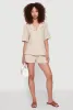 Trendy Gauze Knit Short Sleeve Classic Fit Camp Shirt sold by Rainbow