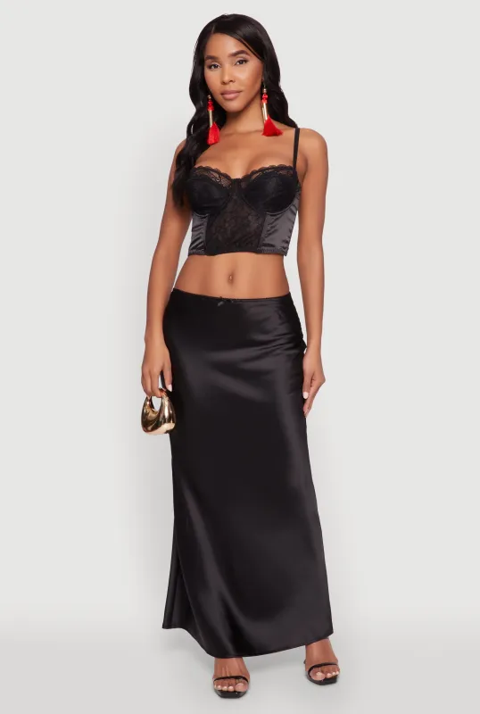 Chic Lace Cropped Sweetheart Bustier Top sold by Rainbow