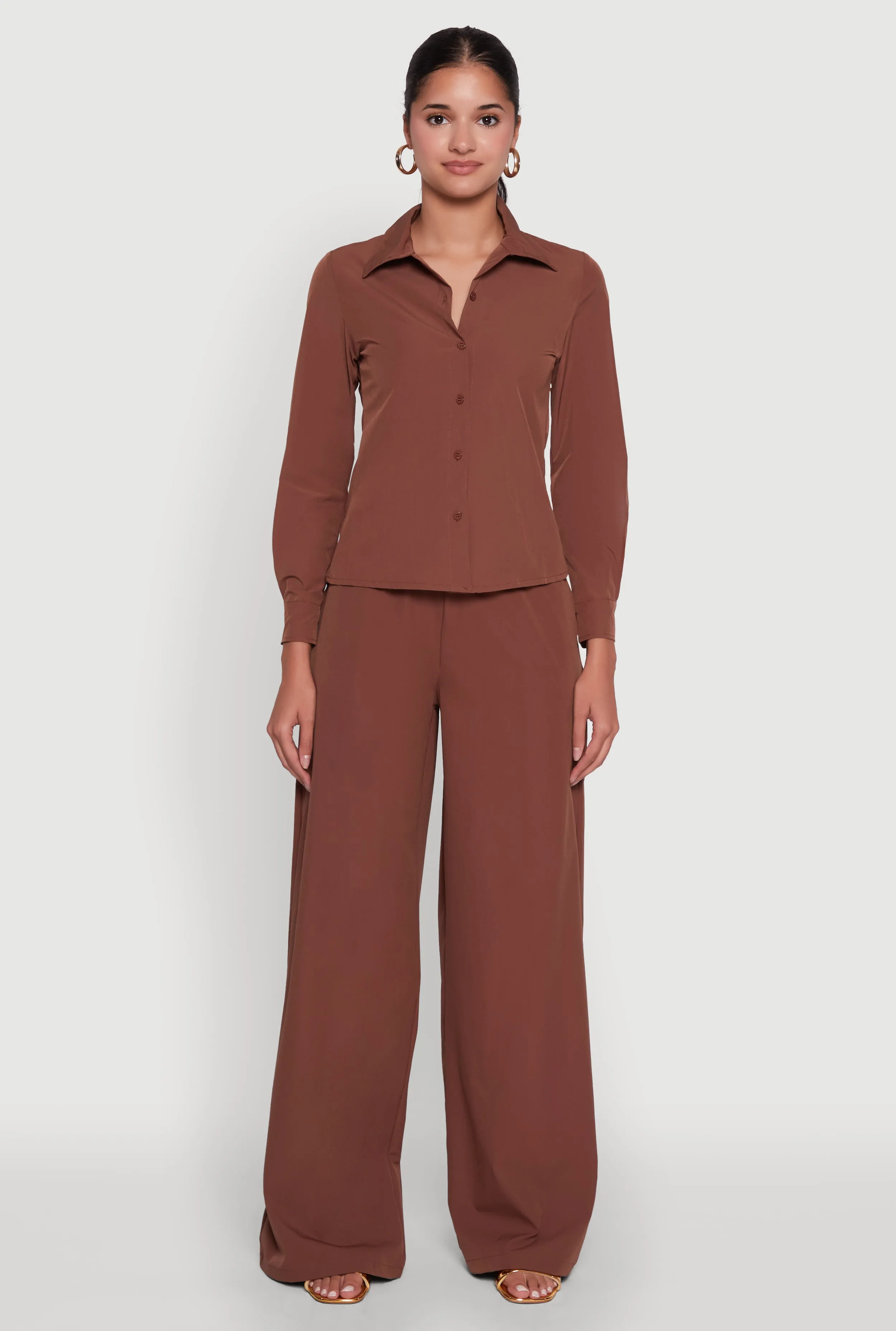 Daisy Nylon High Waisted Wide Leg Pants sold by Rainbow product image thumbnail 2