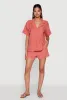 Trendy Gauze Knit Shorts for Casual Summer Wear sold by Rainbow