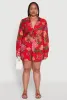 Plus Size Floral High Waisted Pull On Shorts sold by Rainbow