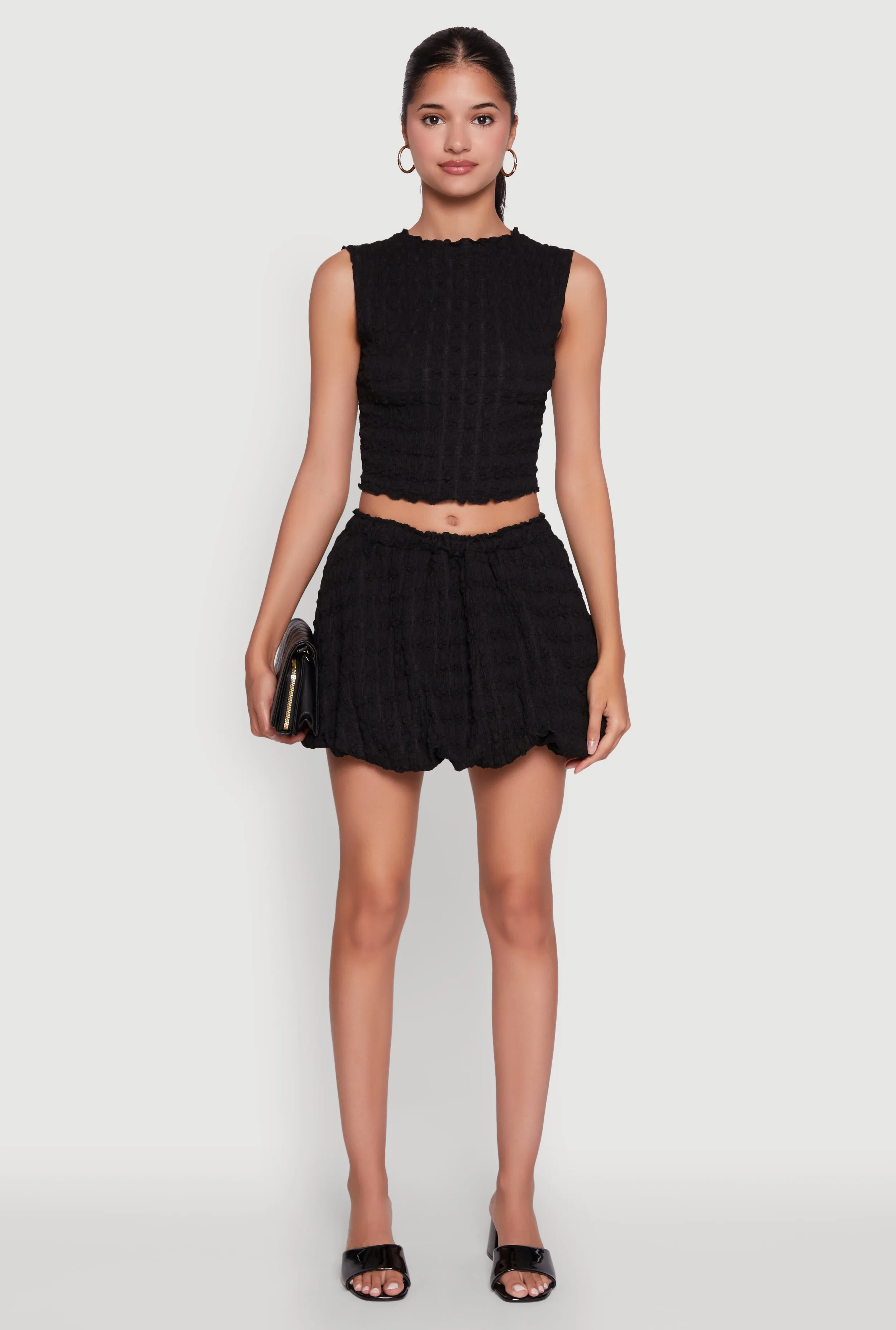 Trendy Bubble Hem Mini Skirt sold by Rainbow product image thumbnail 2