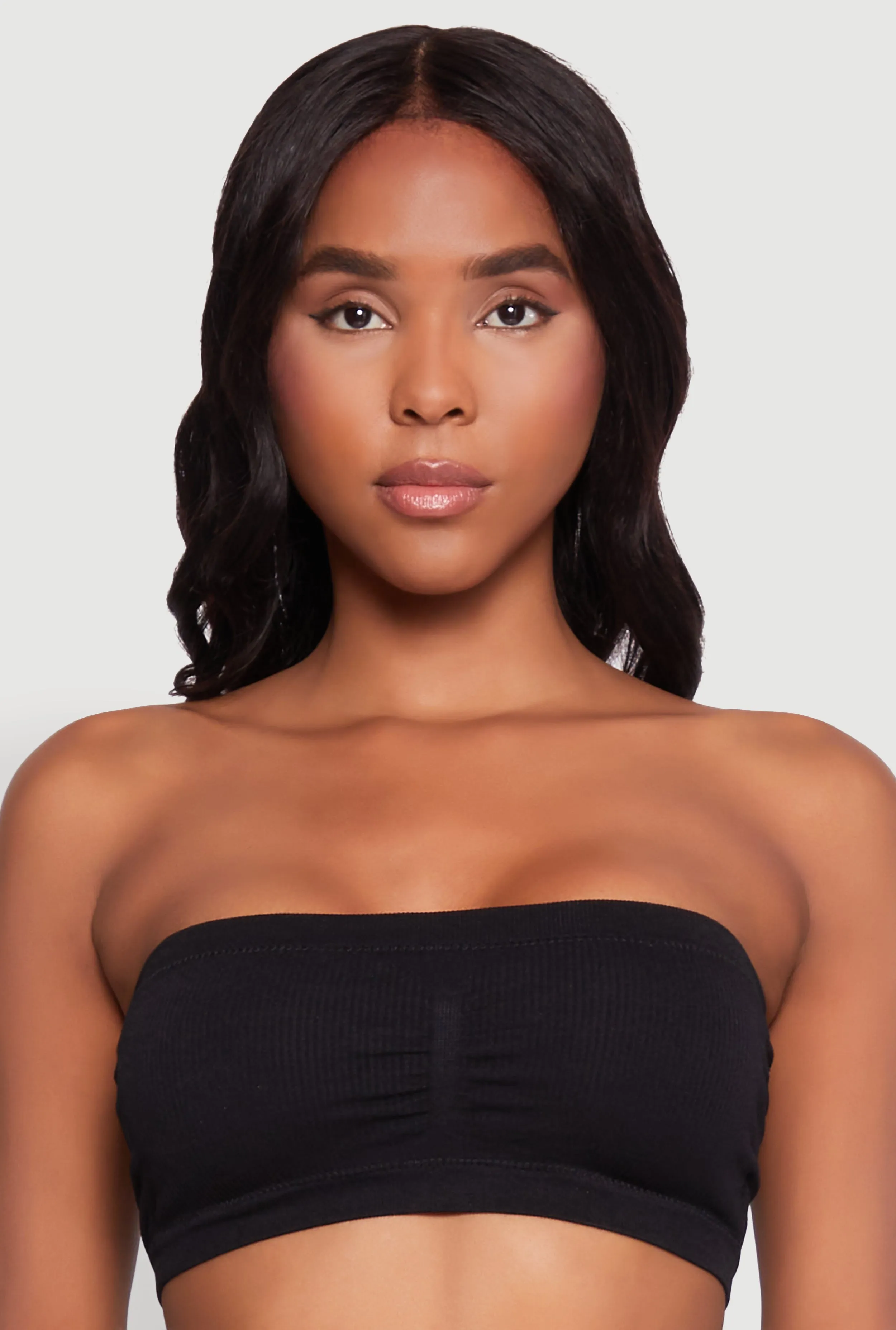 Seamless Rib Knit Bandeau Bra sold by Rainbow